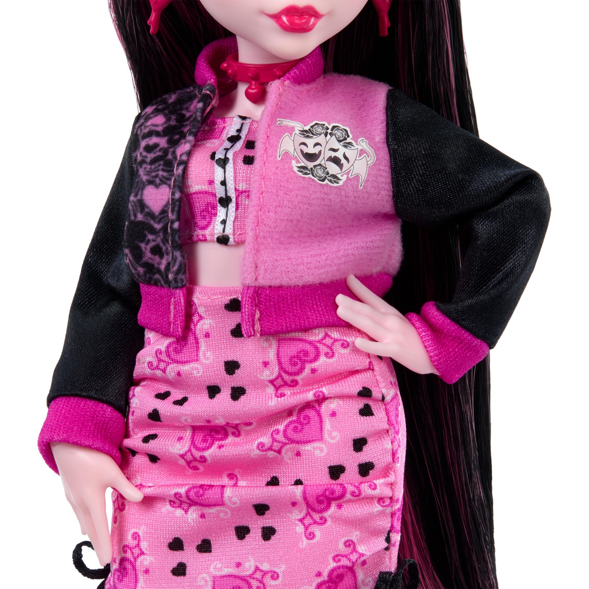 Monster High Draculaura Fearbook Doll - Movie Club Playset with Varsity Jacket & Accessories 5