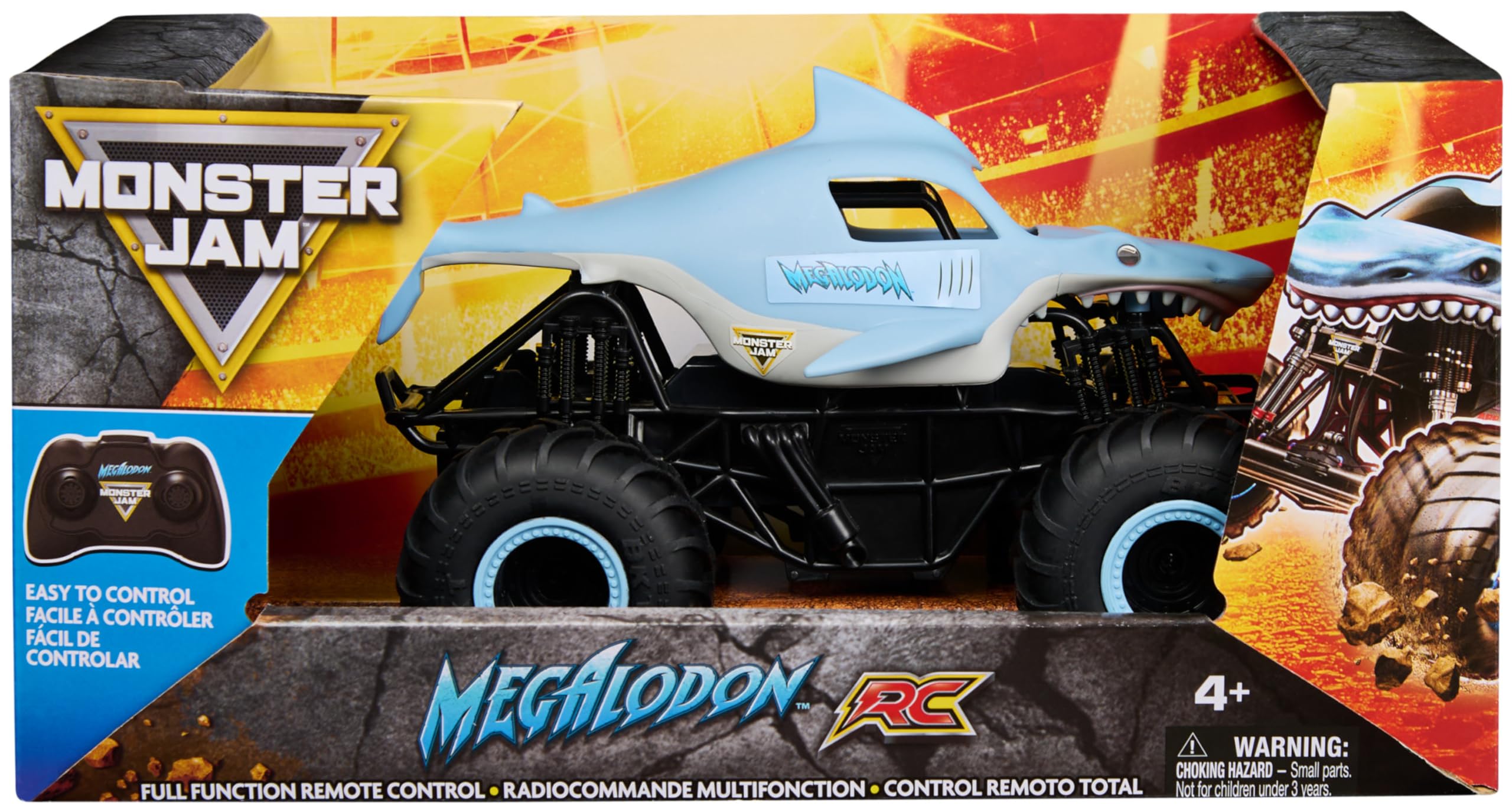 Monster Jam Official Megalodon Remote Control Monster Truck - 1:24 Scale | 2.4 GHz Control | Up to 250ft Range 2