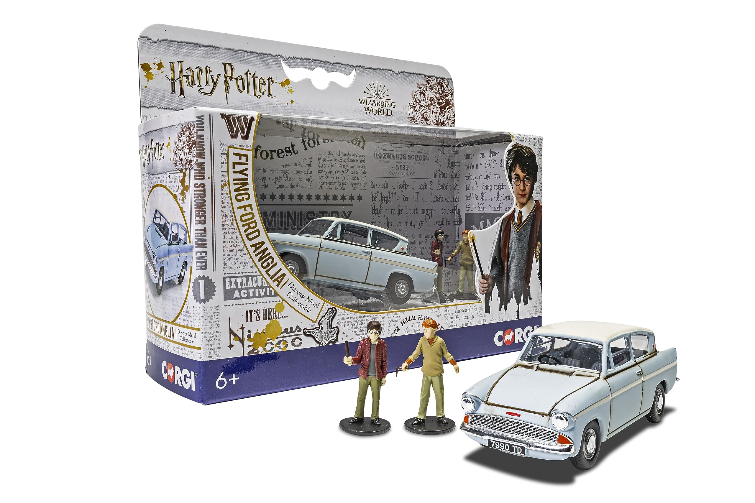 Corgi Harry Potter Mr. Wesley's Enchanted Ford Anglia with Figures | 1:43 Scale Diecast Model