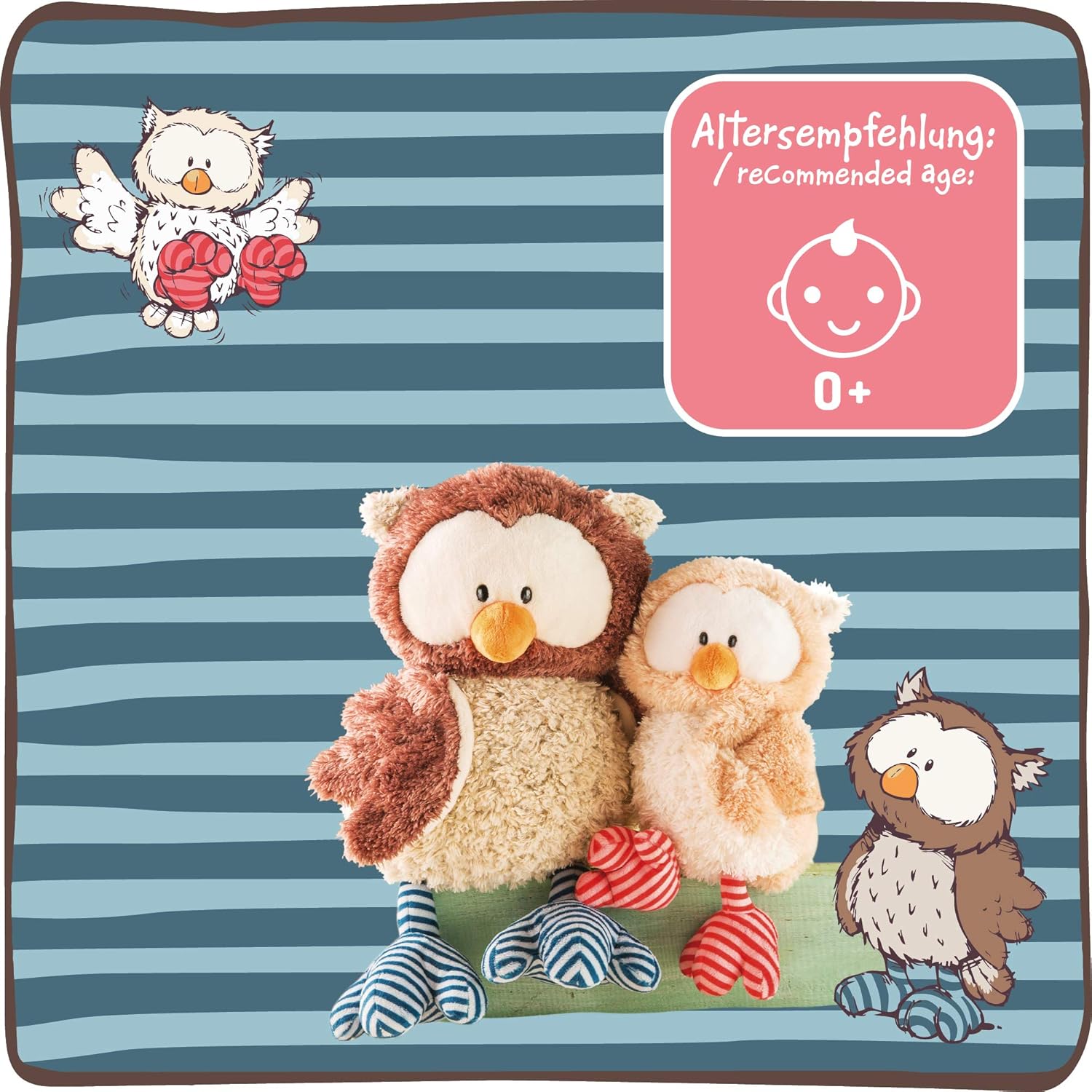 NICI Owluna Cuddly Toy with Turnable Head - 50cm Plush Owl Stuffed Animal 4