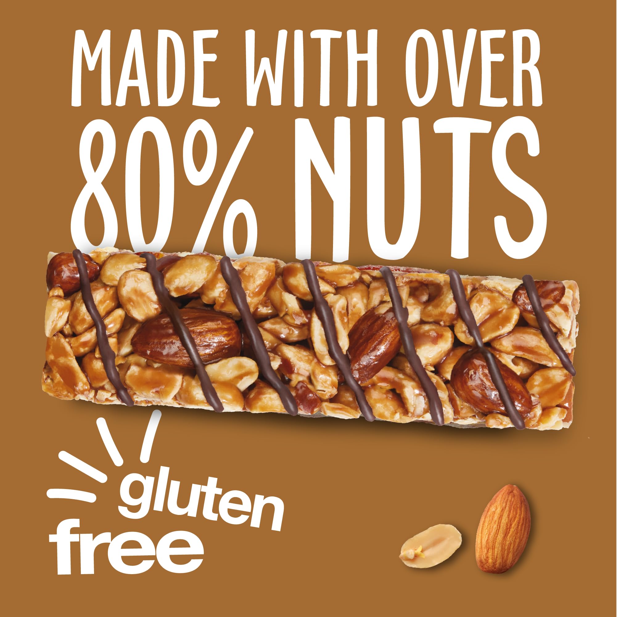 KIND Hazelnut Butter Milk Chocolate Snack Bars, Gluten Free, High Fibre, No Artificial Ingredients, 12 x 40g 3