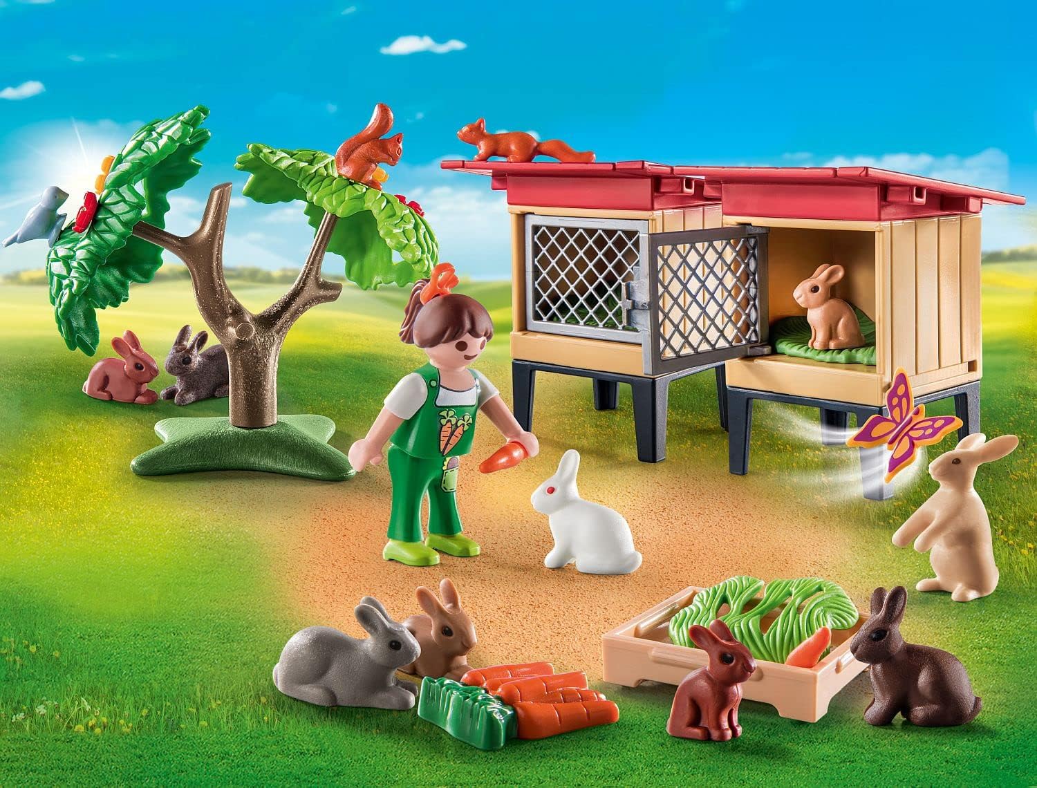 Playmobil 71252 Rabbit Hutch Playset - Sustainable Farm Animals for Kids 4+ 7