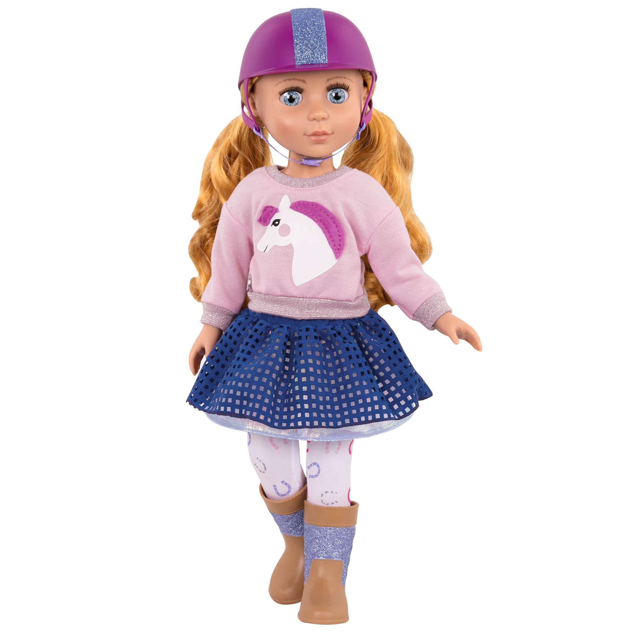 Glitter Girls 14-Inch Doll Gallop & Glow Riding Outfit - Deluxe Equestrian Clothes Set for 3+ 16