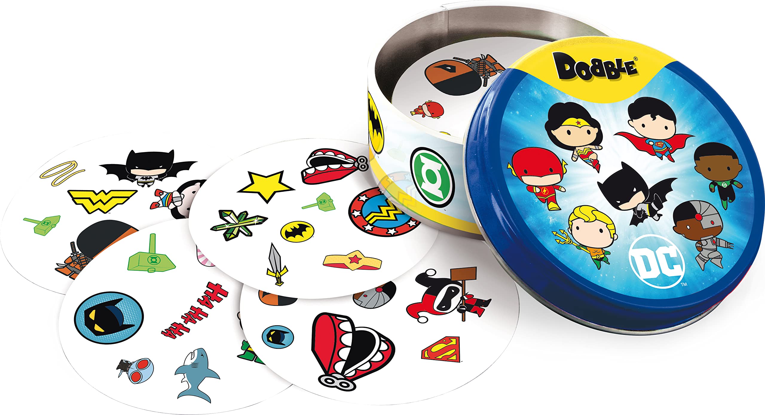 Asmodee Dobble DC Justice League-Kartenspiel für Kinder und Familien – exklusiv bei Amazon 4