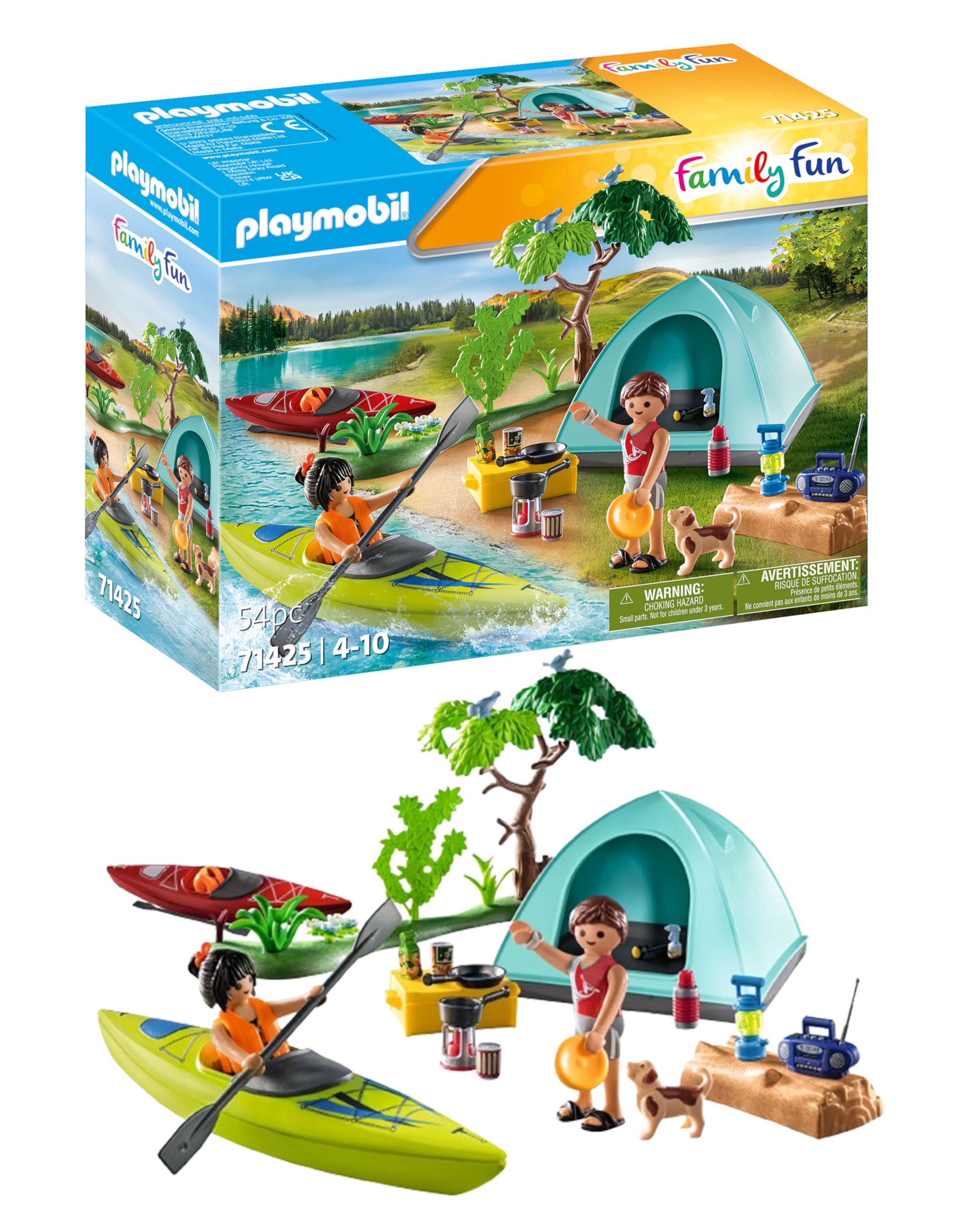 Playmobil 71425 Family Fun Campsite with Campfire - Outdoor Adventure Playset for Kids 4+ 7