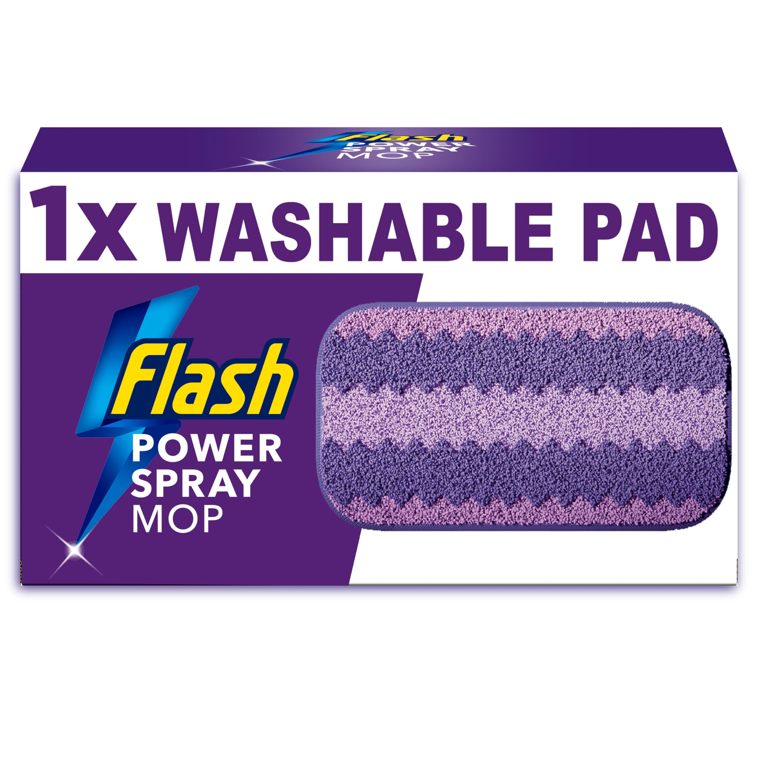 FLASH Power Spray Mop Microfibre Cloth - Washable & Reusable Pad | Purple