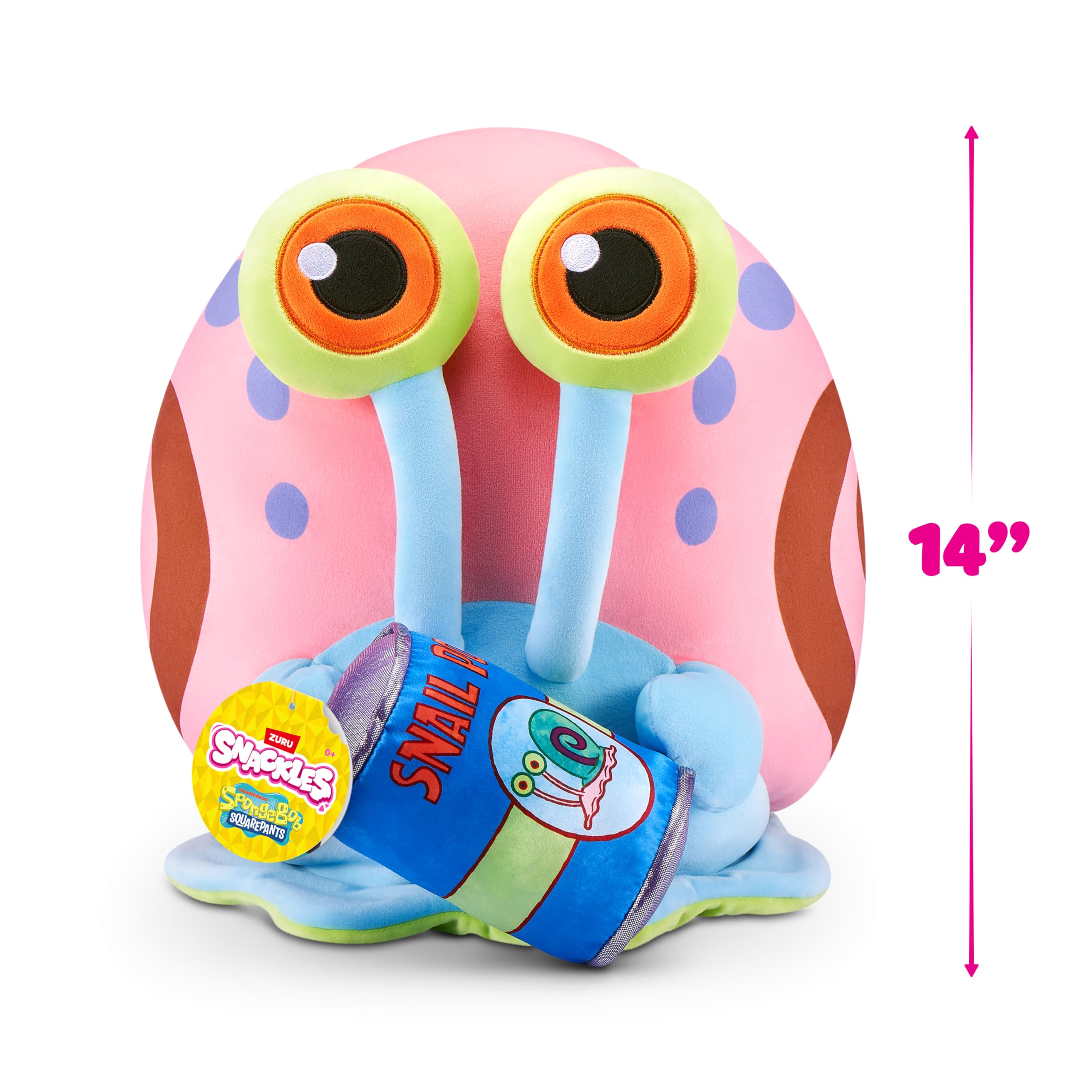 Snackles 14-inch SpongeBob SquarePants Gary the Snail Plush Stuffed Animal 6