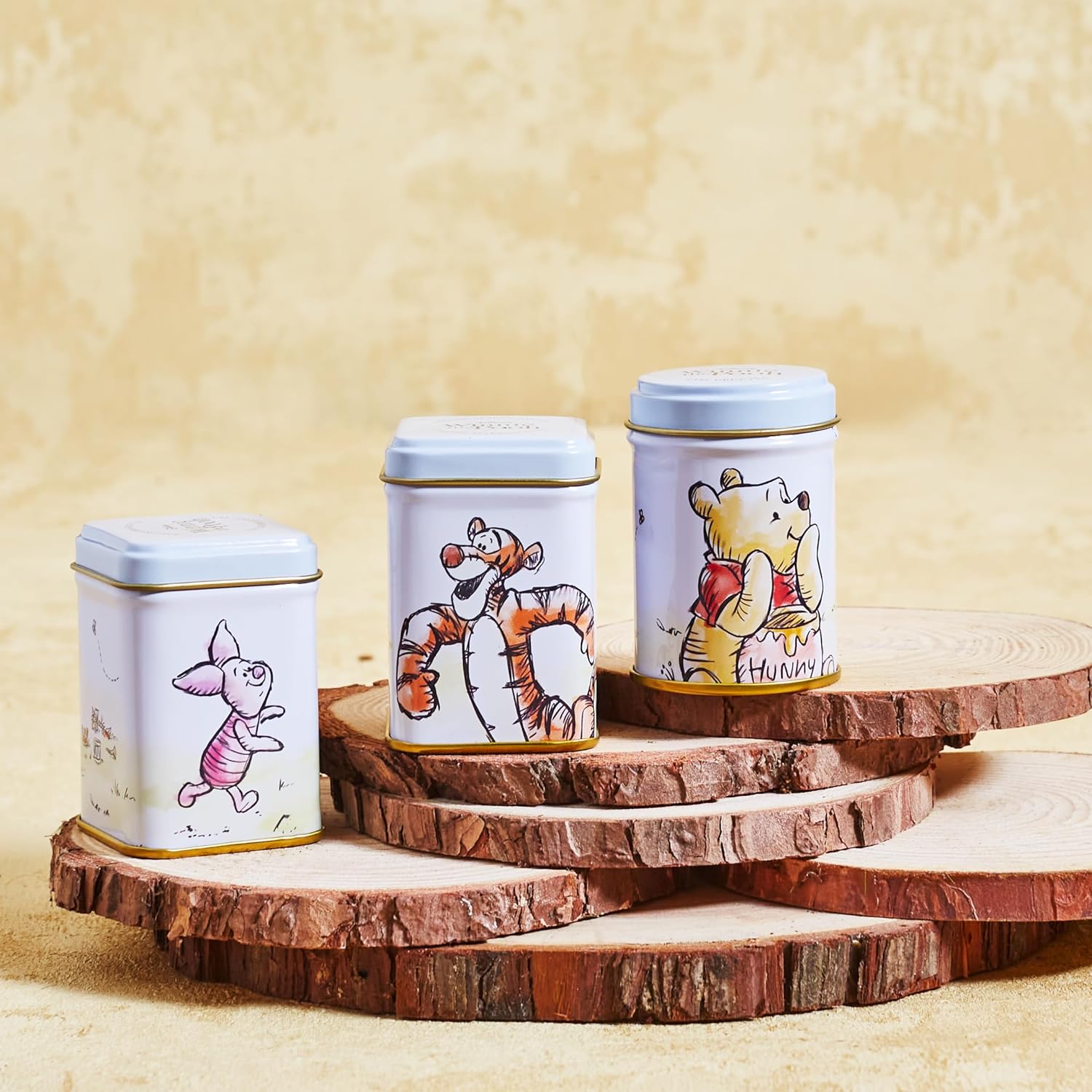 New English Teas Disney Winnie the Pooh & Friends - 3x Mini Loose Leaf Tea Tins Set 3