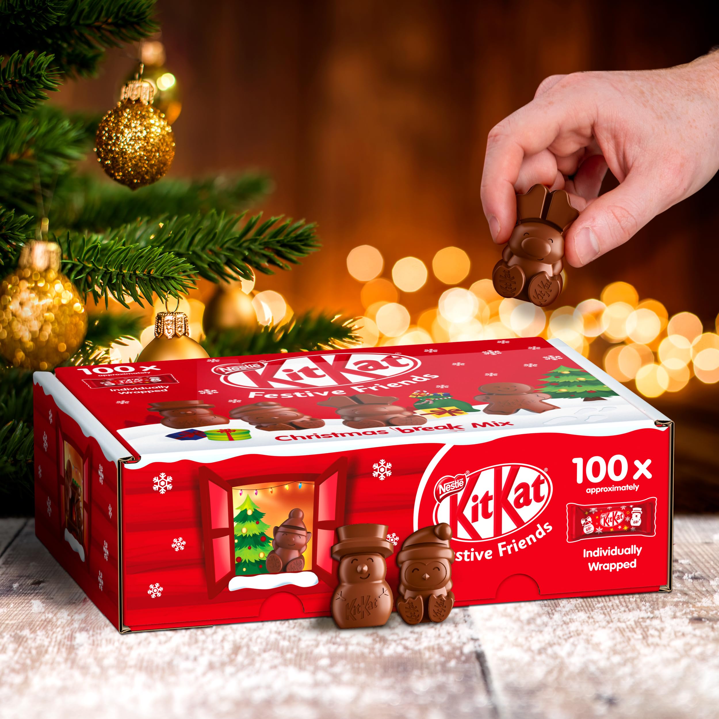 KitKat Christmas Friends 100 Stück verschiedene glutenfreie Milchschokoladenfiguren 7