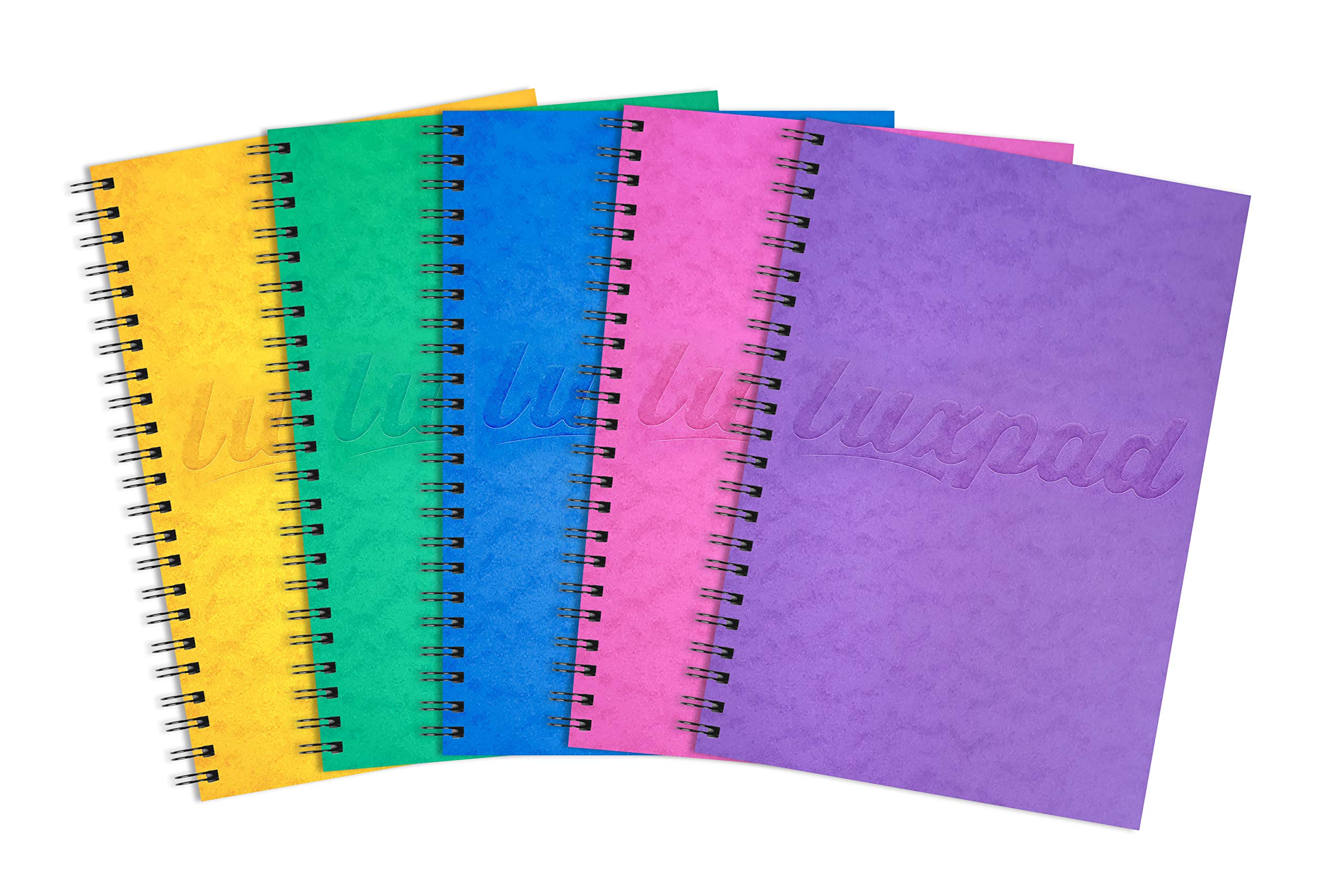 Silvine Luxpad A5 Wirebound Notebook - 120 Pages Ruled 8mm Feint | 80gsm FSC Paper | Perforated