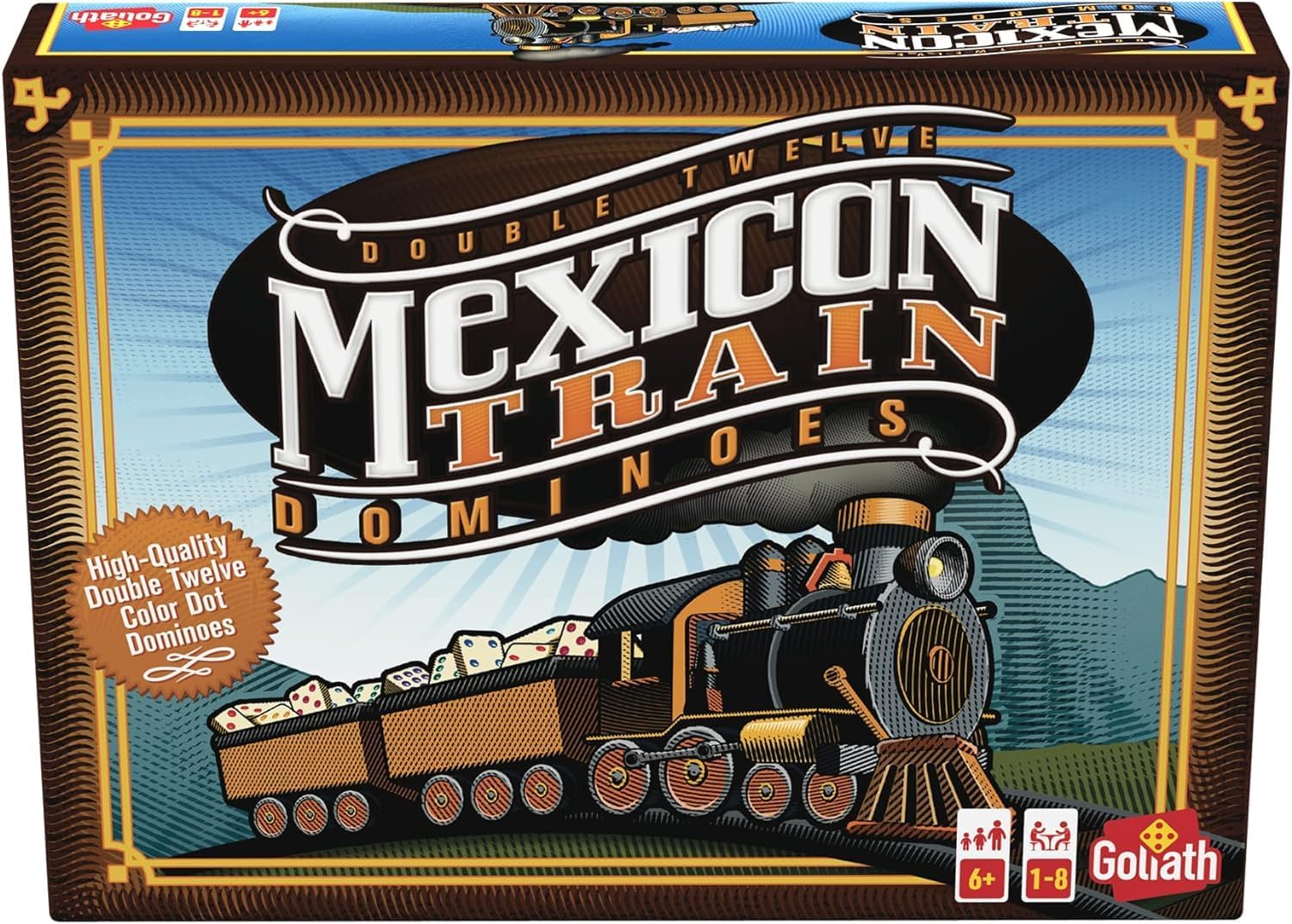 Goliath Mexican Train Dominoes Game | 91-Piece Domino Set for Family Game Night 5