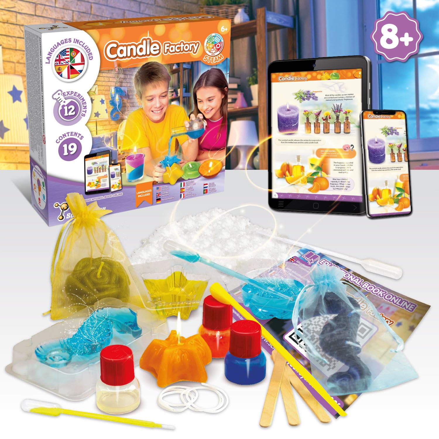 Science4you Candle Factory Kit for Kids - Make Your Own Candles with 12 Experiments 8