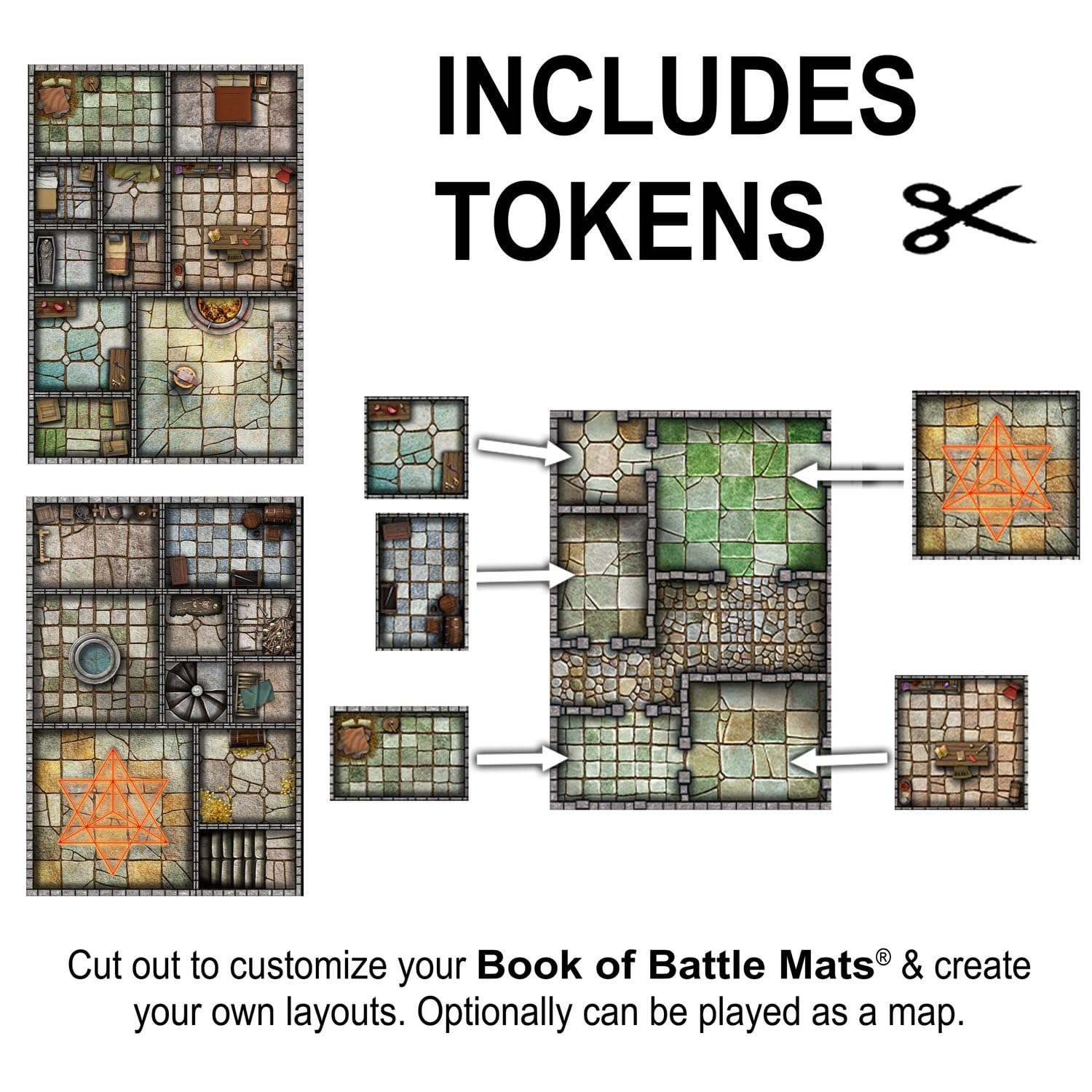 Loke BattleMats Big Book of Battle Mats Cells & Shrines 3