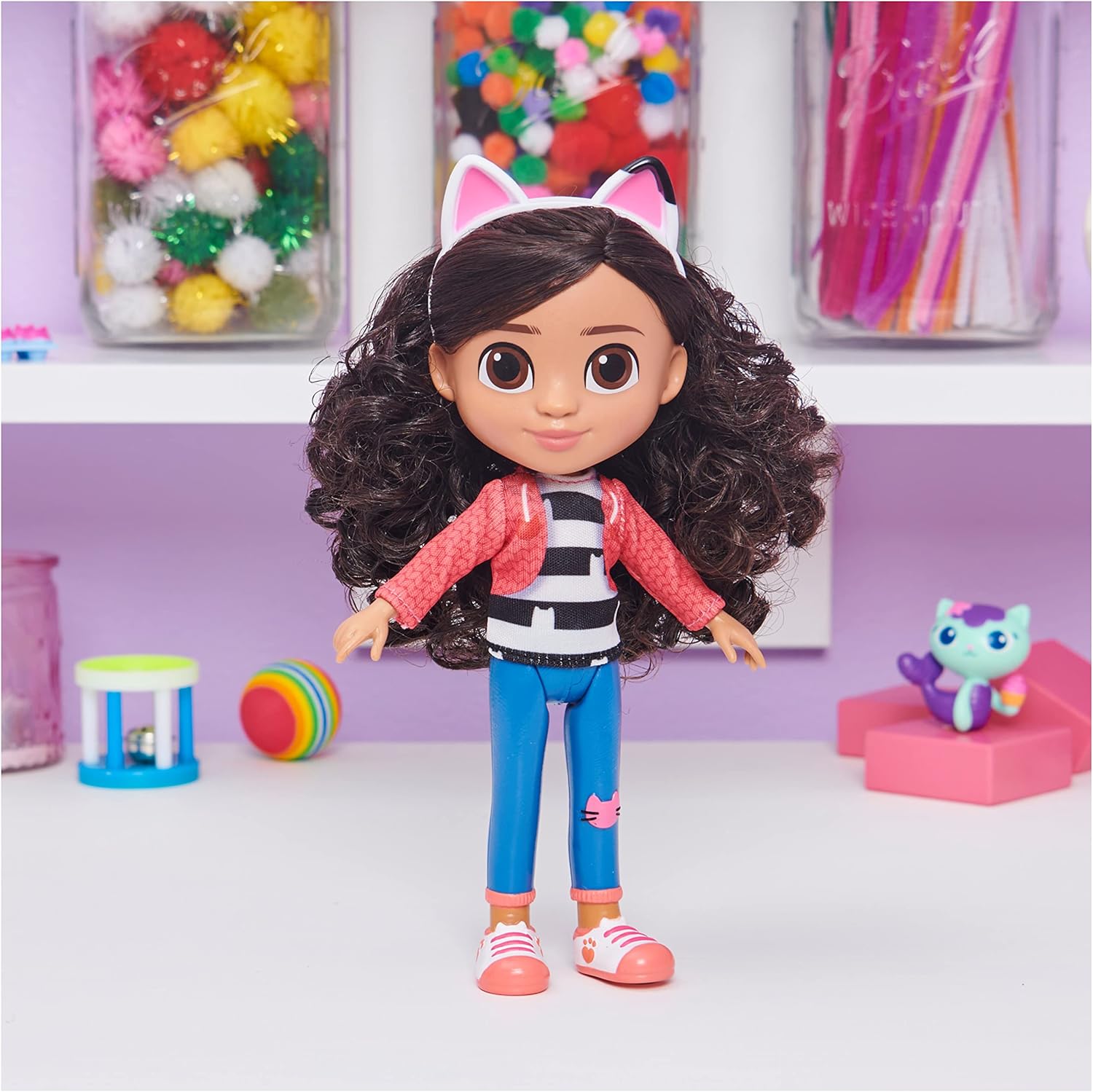 Gabby's Dollhouse Gabby Girl Doll - 20.3-cm Poseable Doll with Soft Curly Hair, Ages 3+ 7