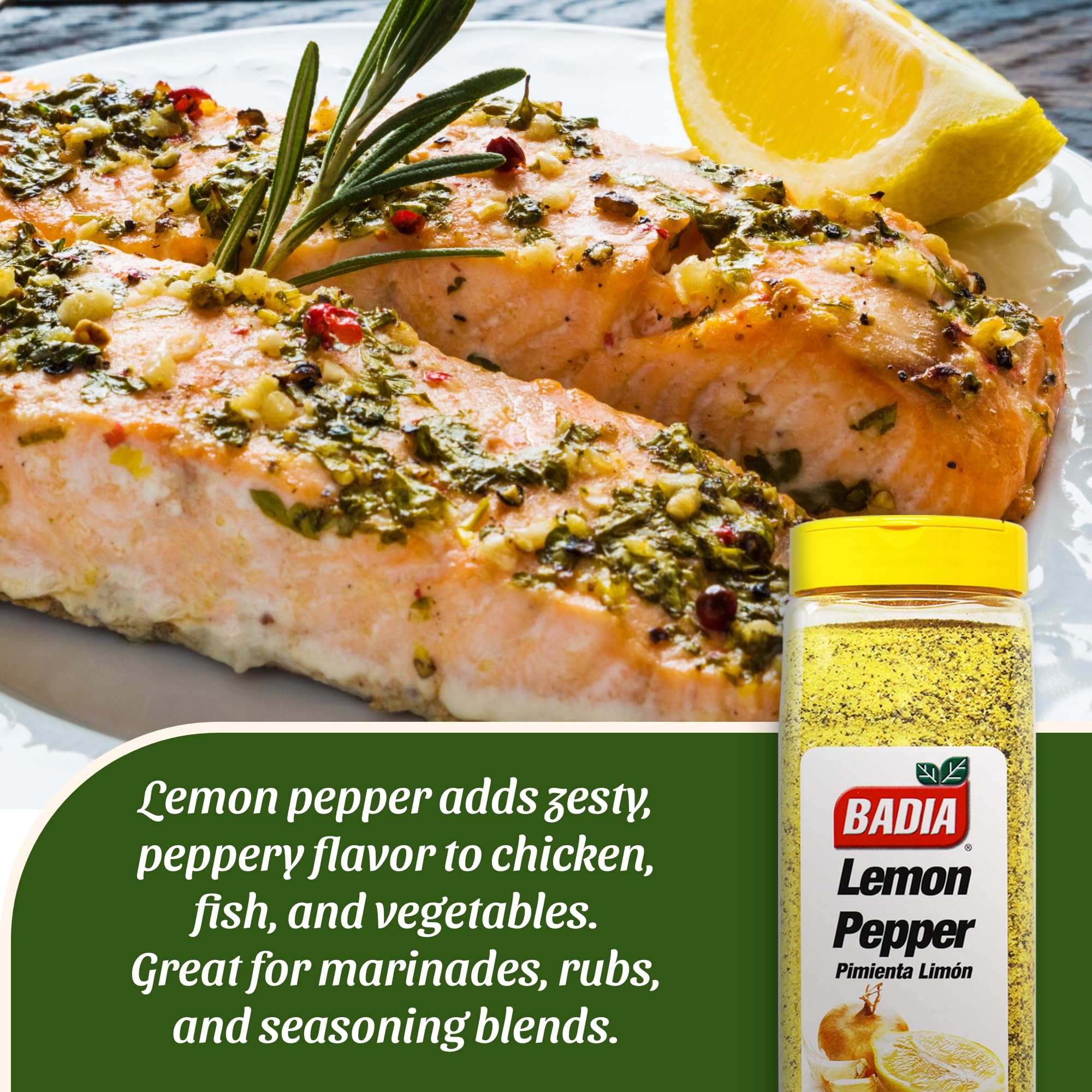 Badia Lemon Pepper Seasoning - Catering Size, Bright Lemon & Pepper Flavor | 680.4g 3