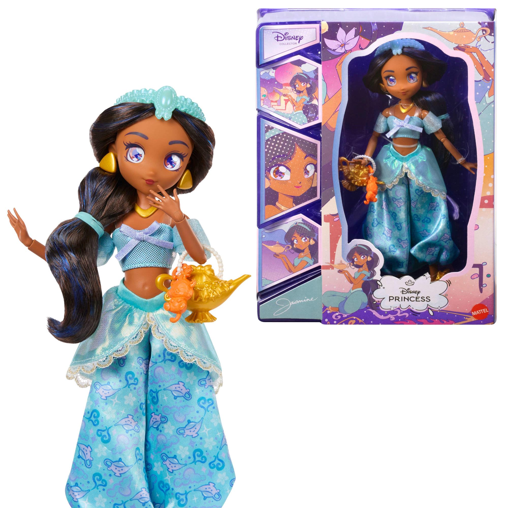 Mattel Disney Princess Jasmine Manga Doll - 9 in, 11 Articulation Points, Ages 6+