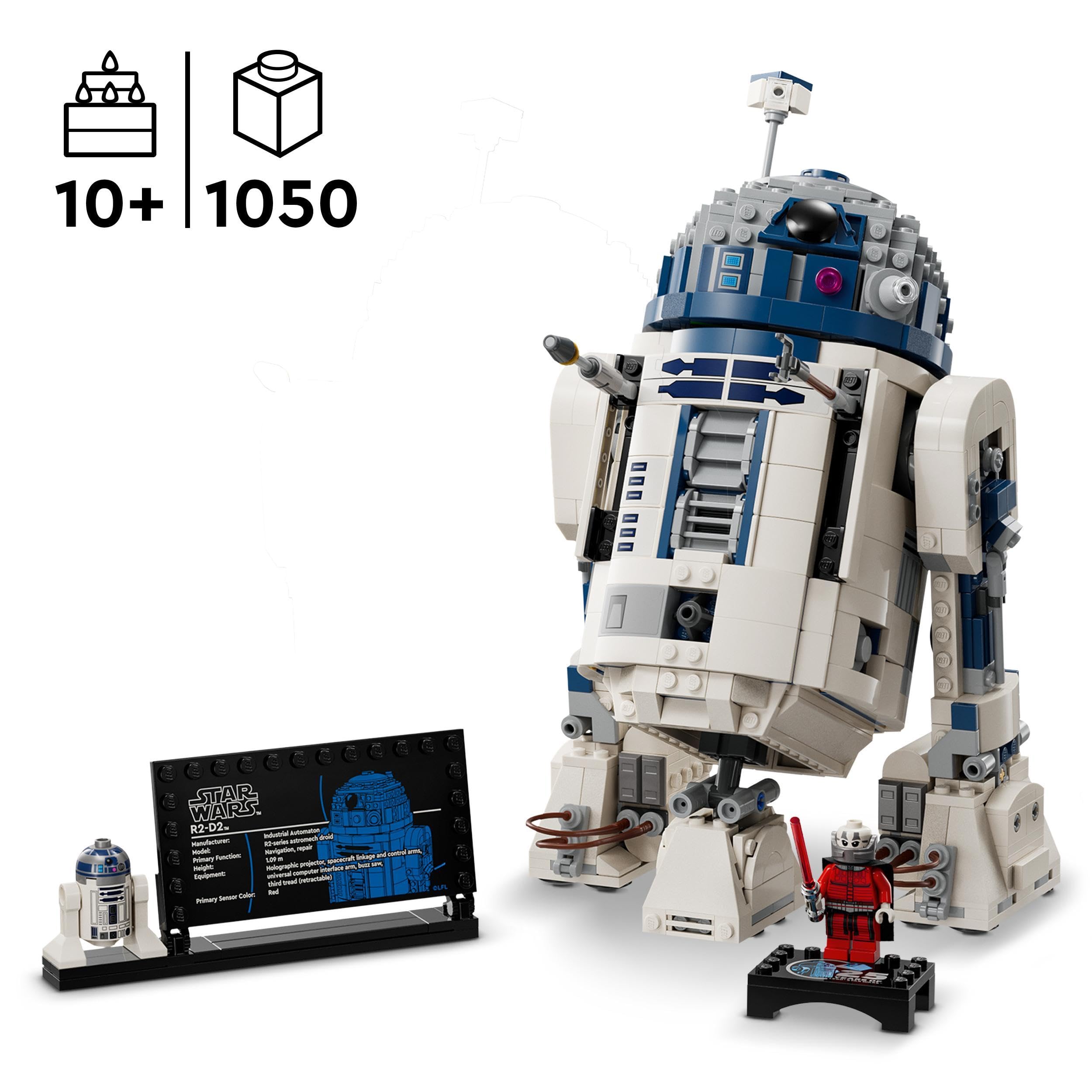 LEGO Star Wars R2-D2 Building Set - 1050-Piece Model with Minifigures for Ages 10+