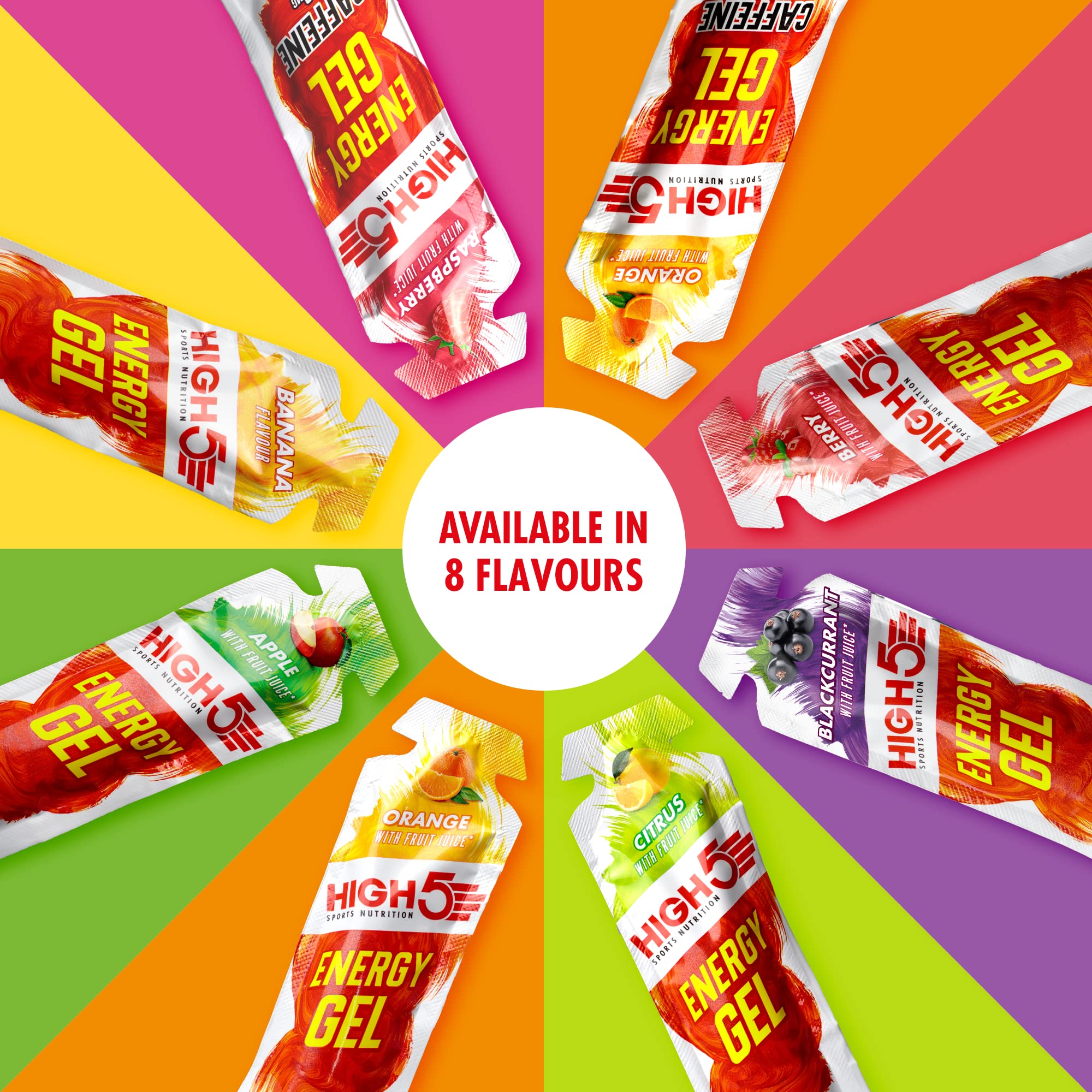 HIGH5 Energy Gels - Quick Release Sports Gels to Power Muscles for Peak Per 5