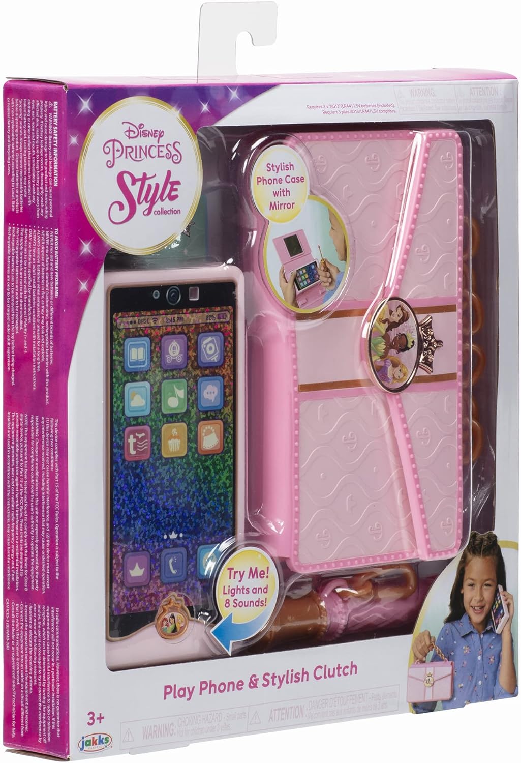 Disney Princess Style Collection Play Phone & Stylish Clutch - Electronic Role Play Toy 12