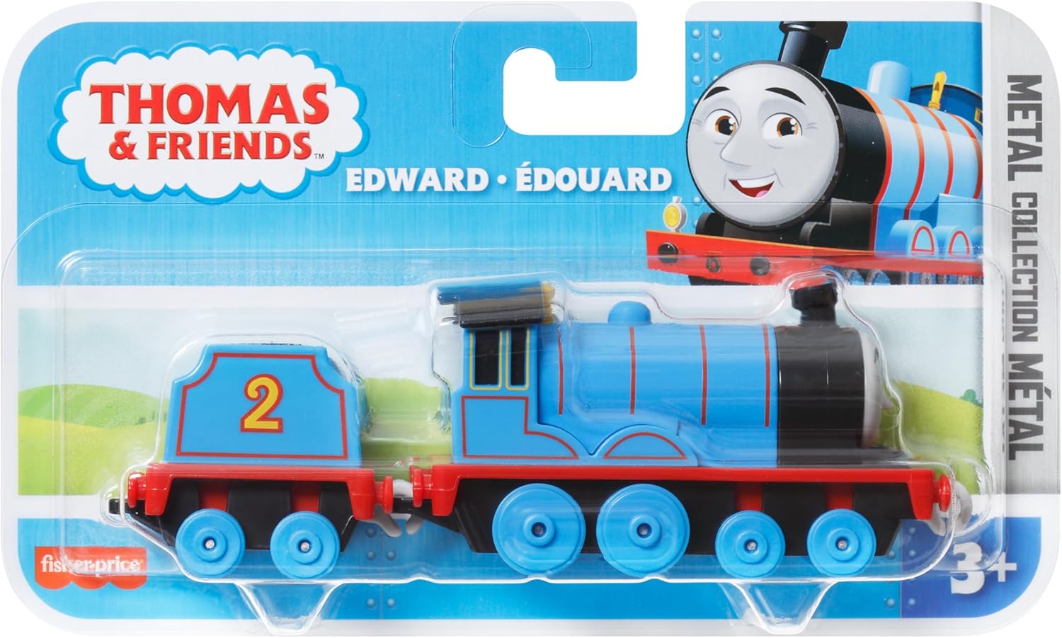 Fisher-Price Thomas & Friends Edward Push-Along Diecast Engine with Cargo - Preschool Train Toy for Ages 3+ 6