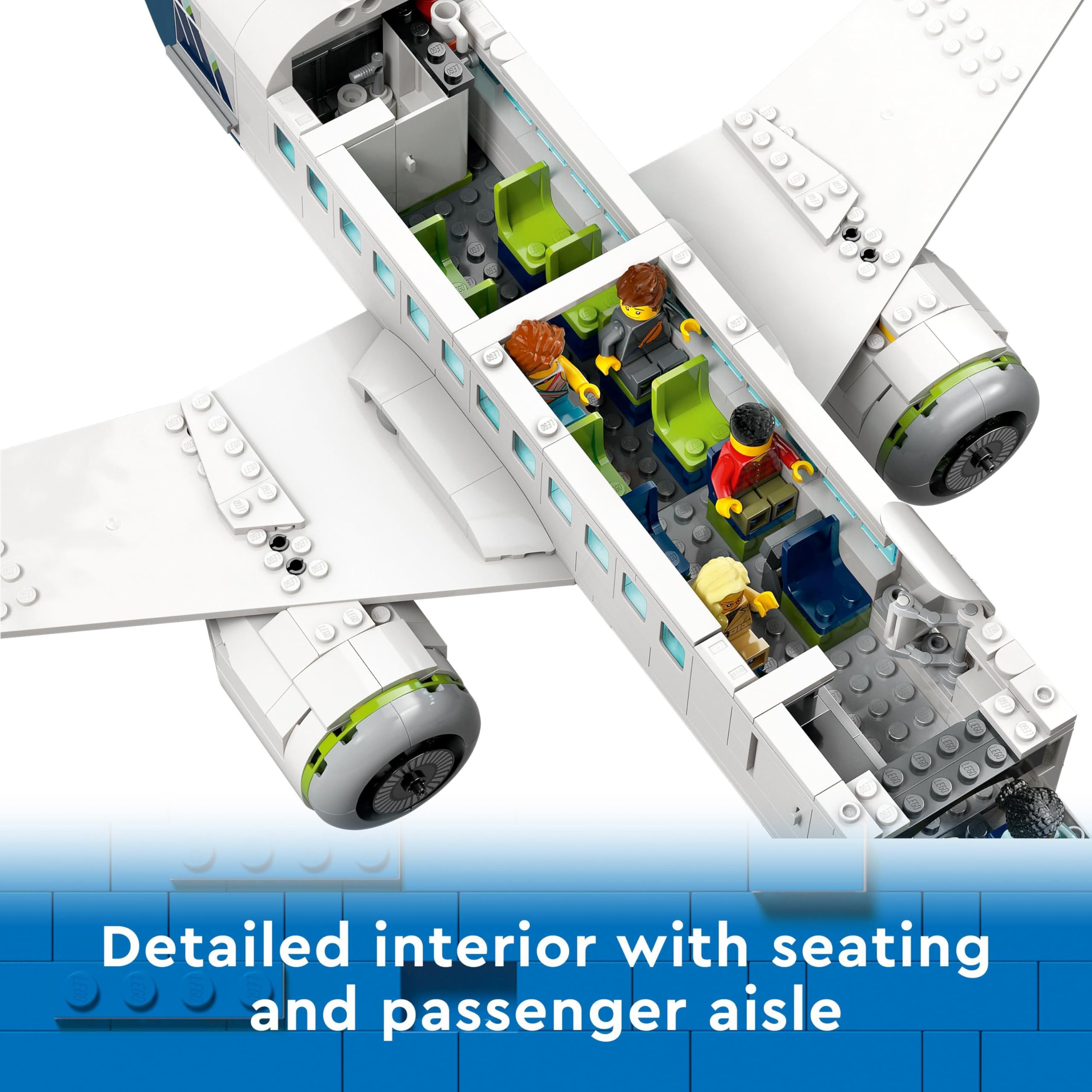 LEGO City Passenger Aeroplane Toy Set - 913-Piece Building Kit with 9 Minifigures & Airport Vehicles 5