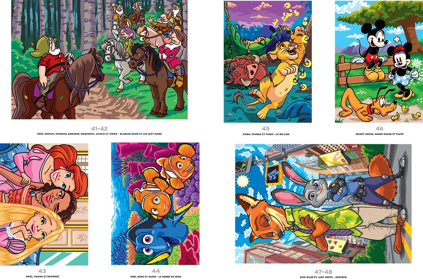 HACHETTE HEROES Mystery Colouring - Classics Vol 3: Reveal iconic Disney characters with colour codes | 128 Pages | English & French Language 4