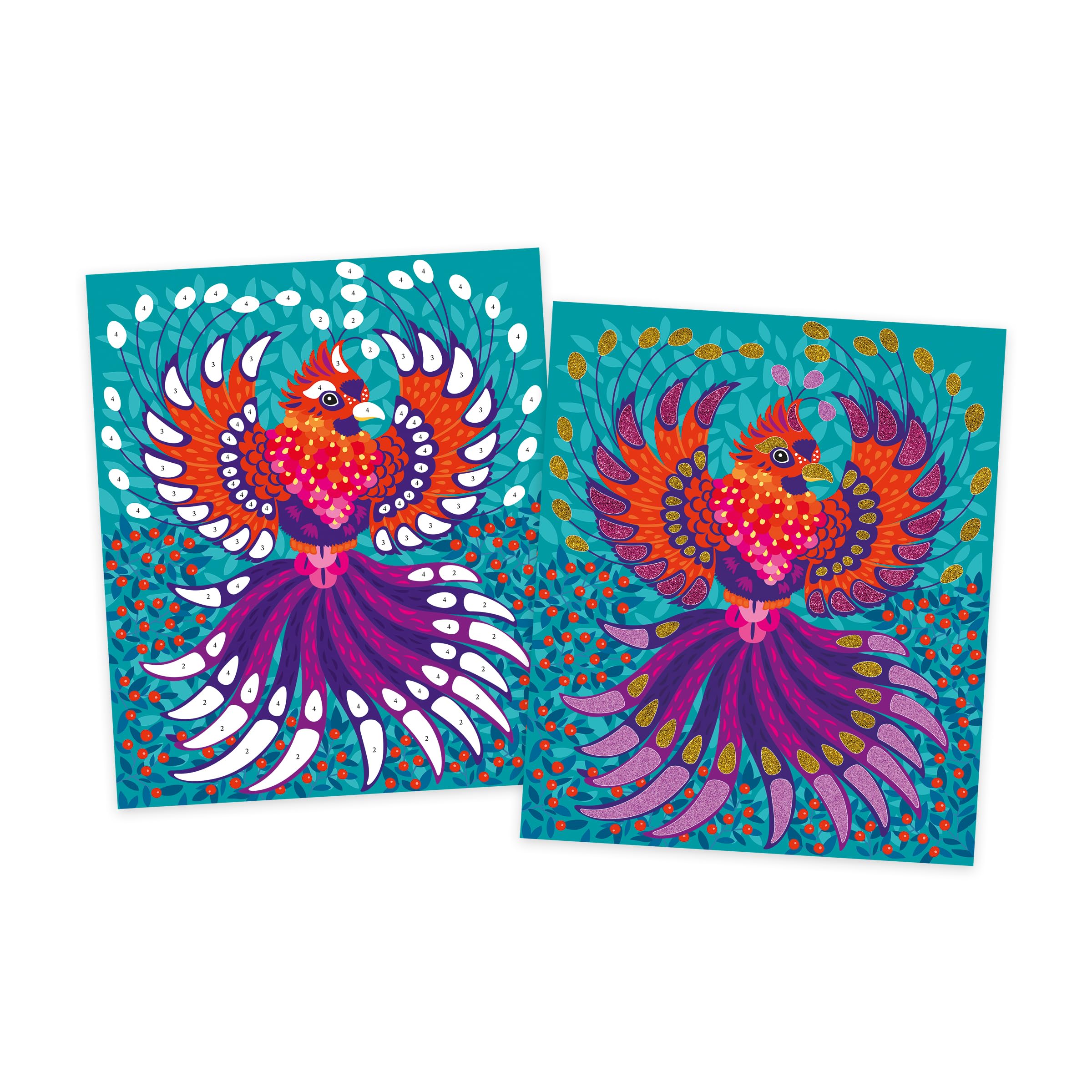 Janod Sparkling Glitter and Sand Animals - Children's Craft Activity Kit 4