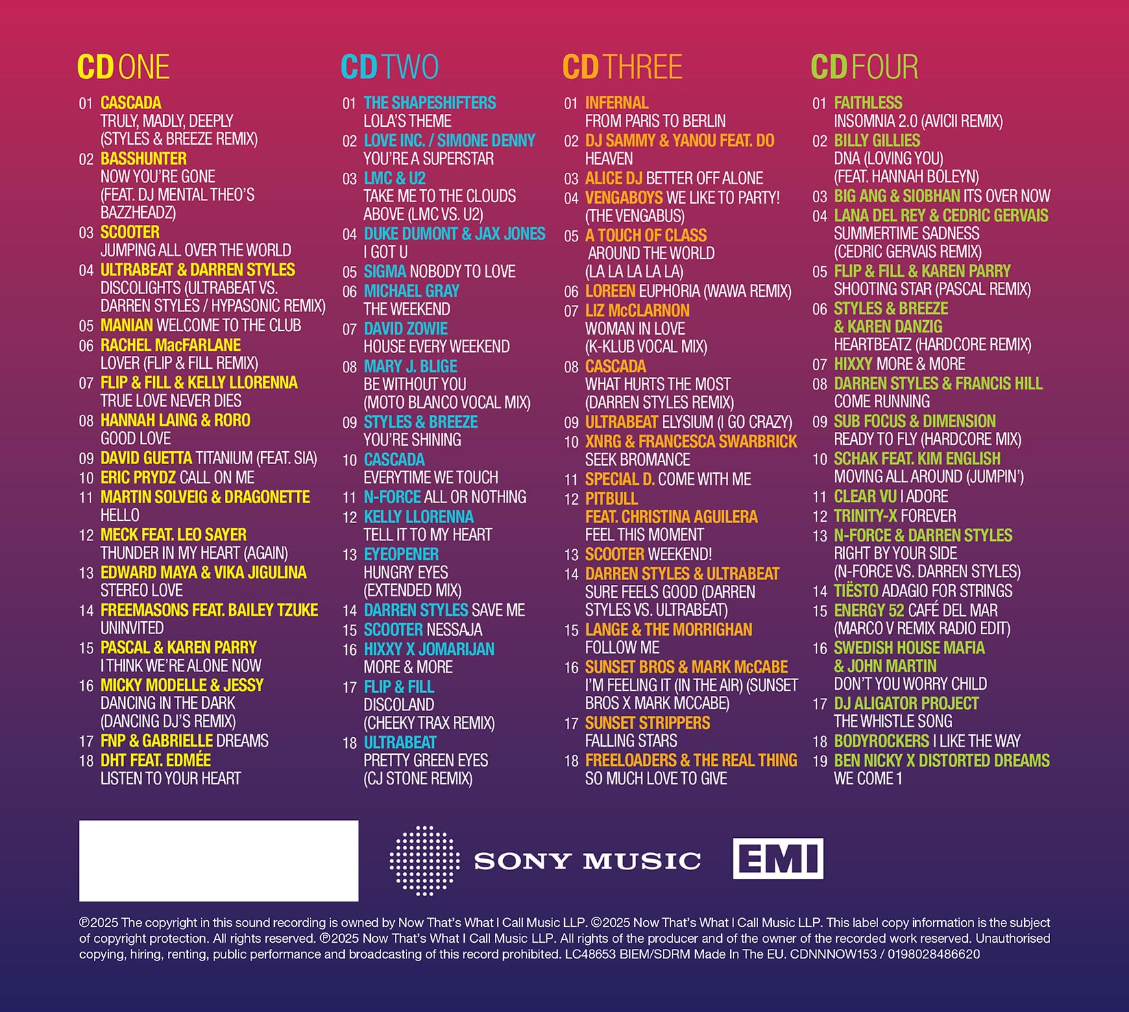 NOW Presents… Clubland - 73 Track 4CD Compilation - Audio CD