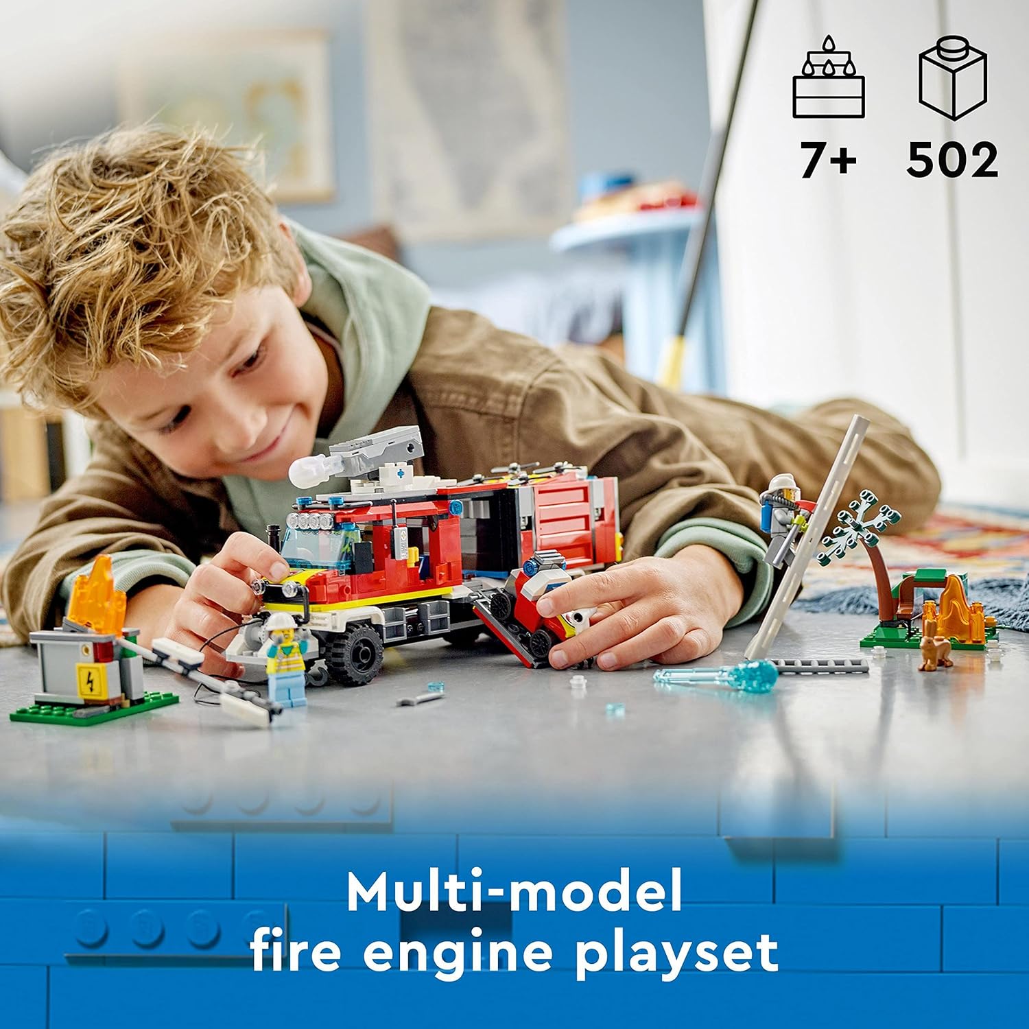 LEGO City Fire Command Unit Set - Ultramodern Fire Engine with Drones, 502-Piece Rescue Playset for Ages 7+ 3