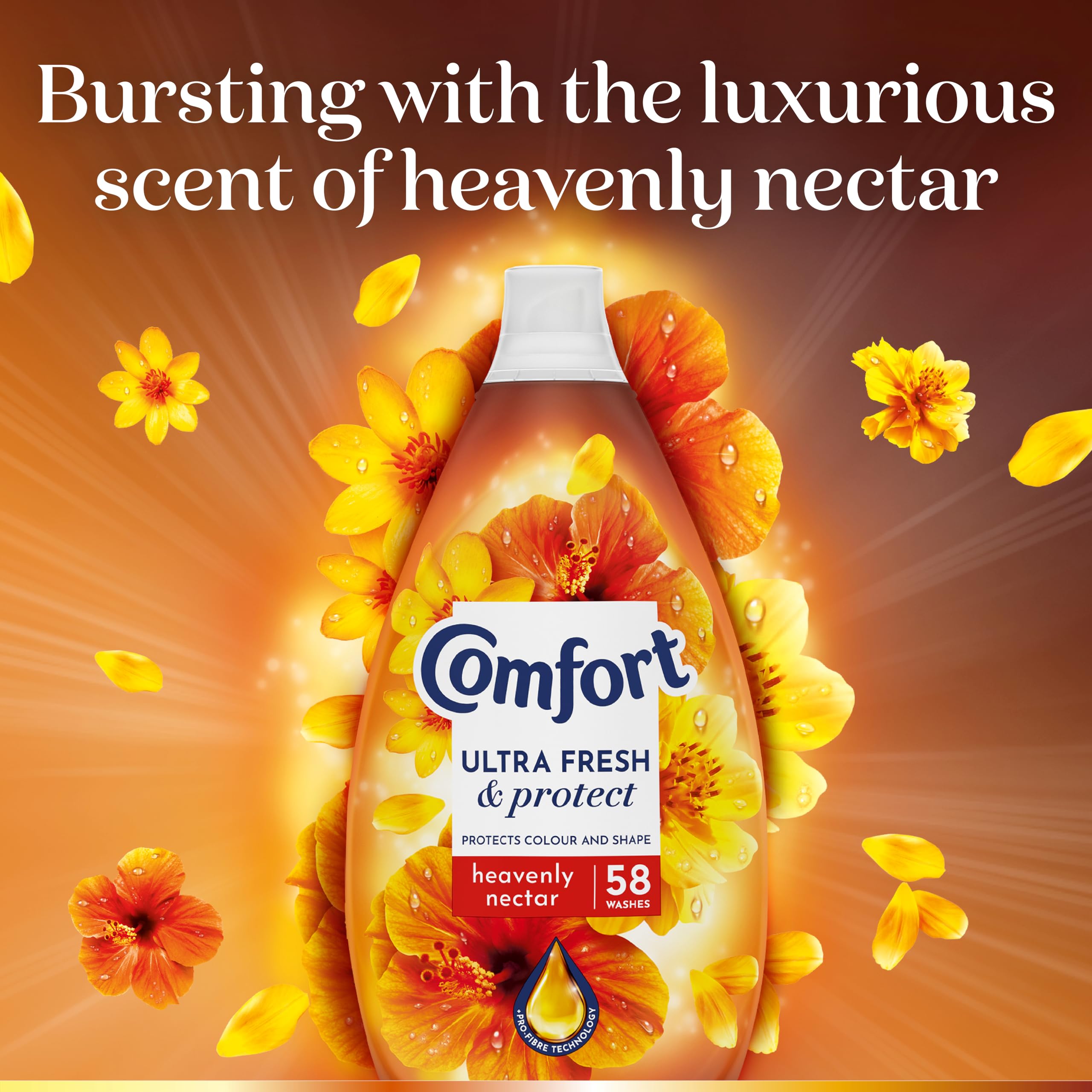 Comfort - Ultra Fresh & Protect Heavenly Nectar Liquid Fabric Conditioner 4