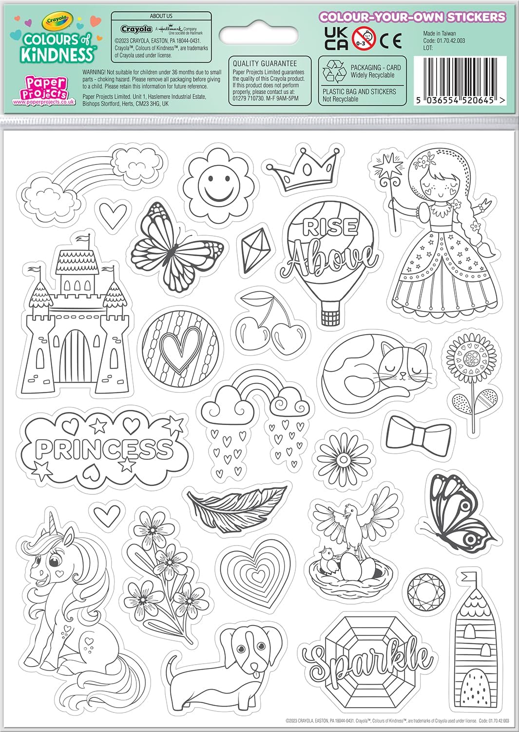 Crayola Colour-Your-Own Stickers - 50+ Designs with Unicorns, Butterflies & Flowers 4