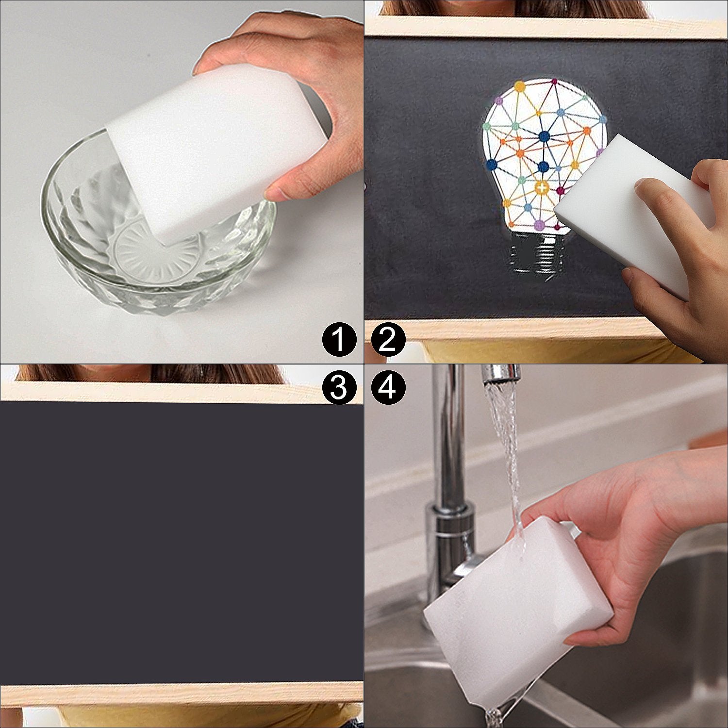 ASelected Pack of 50 Magic Eraser Sponges - Melamine Cleaning Sponge for Stain Removal 6