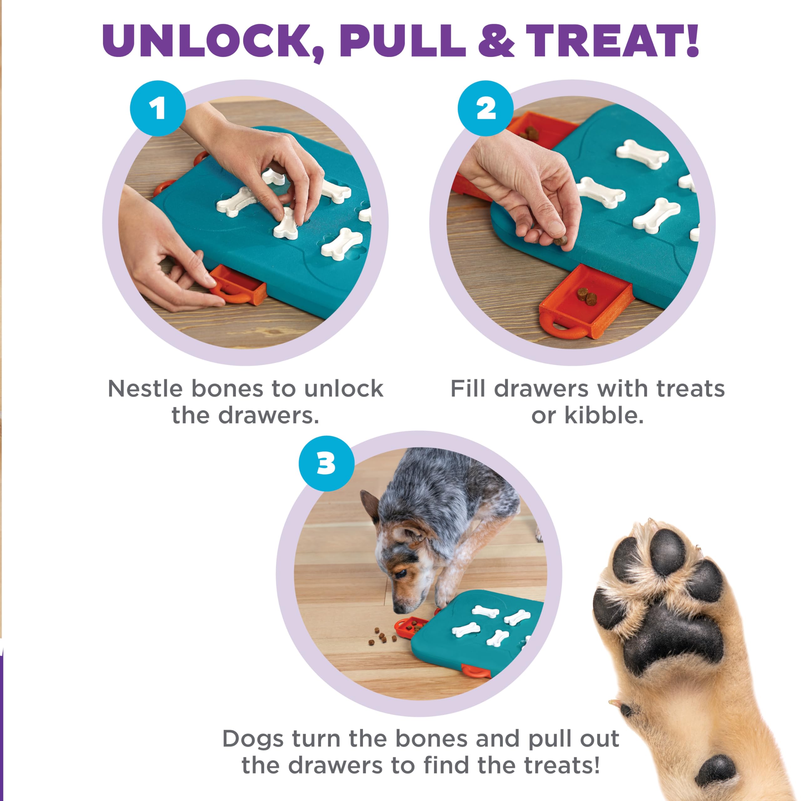 Outward Hound Nina Ottosson Dog Casino Interactive Treat Puzzle Toy - Level 3 Advanced | Medium Size | Plastic 3