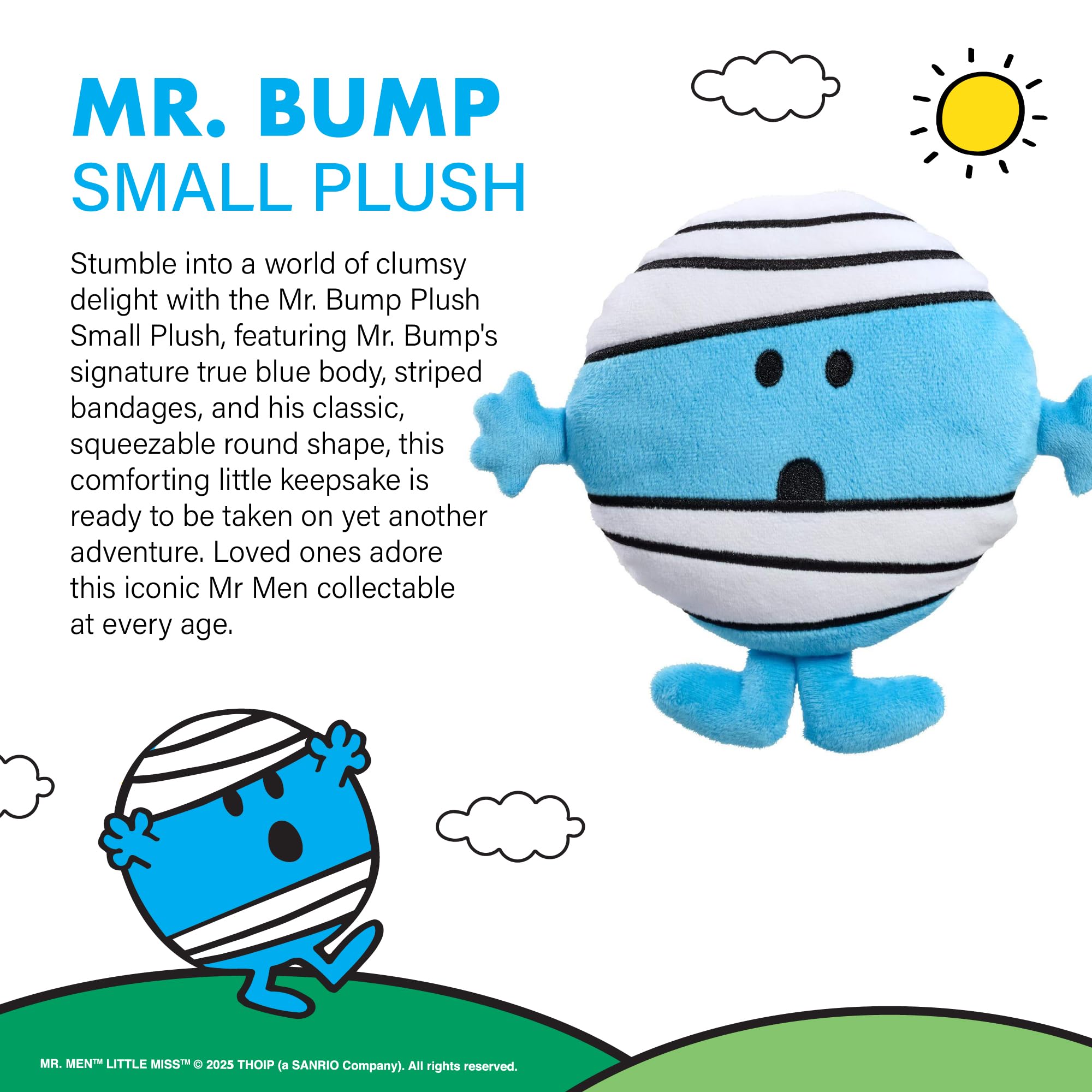Rainbow Designs Mr Bump Small Plush Toy - Iconic Character Design | Huggably Soft Polyester 4