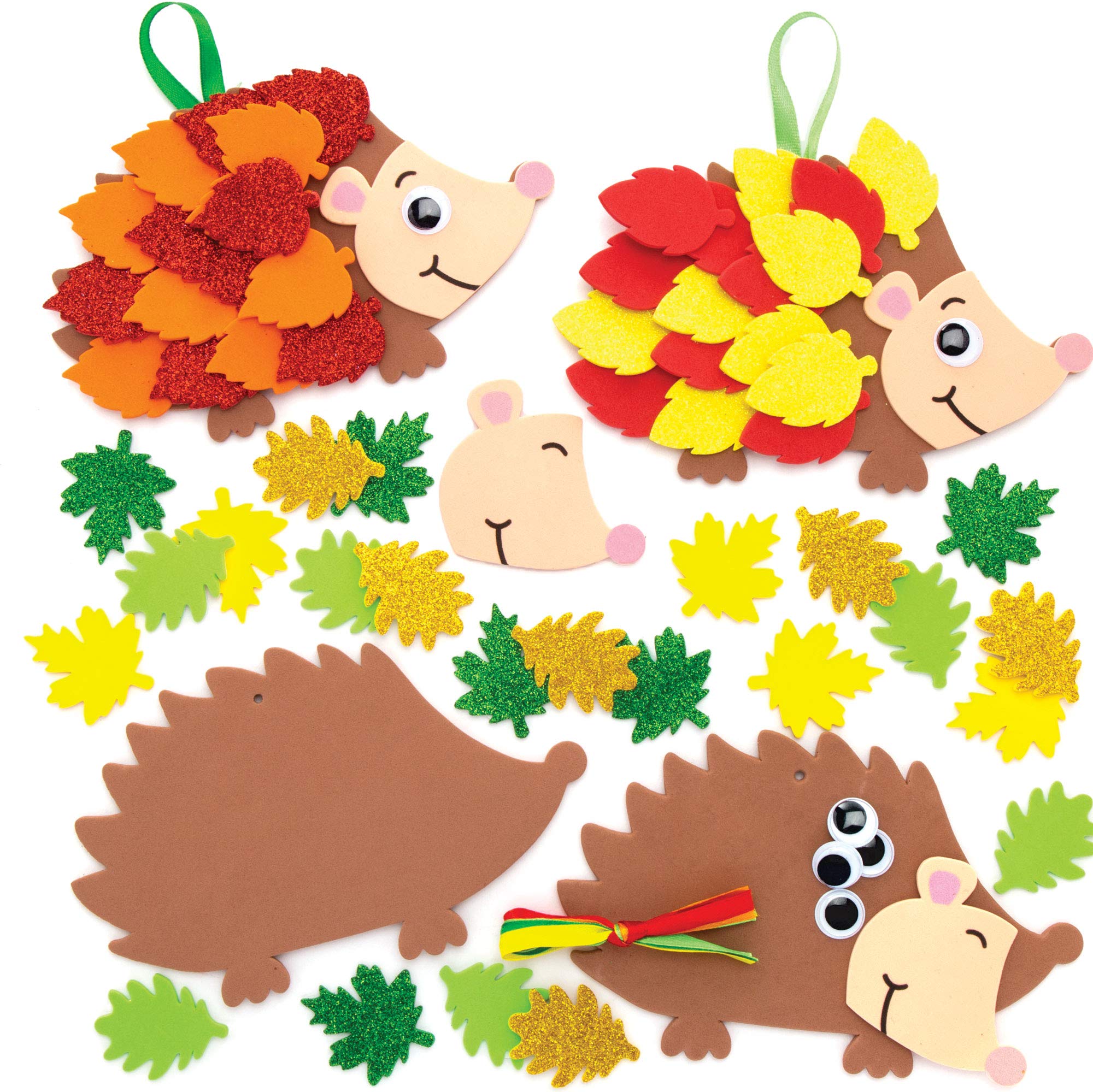 Baker Ross Leafy Hedgehog Craft Kit - Autumn and Winter Arts and Crafts Activity (AW937)
