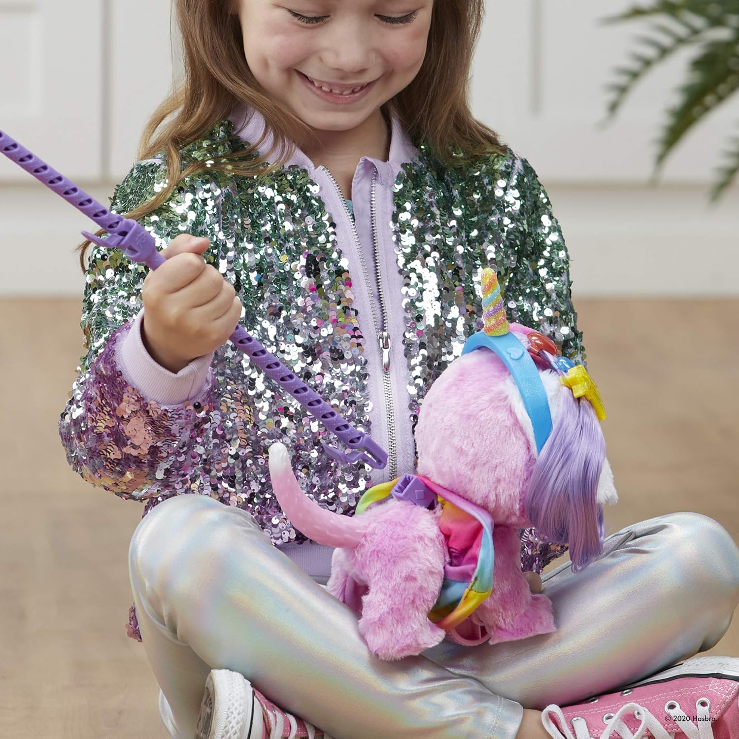 furReal Glamalots Interactive Pet Toy - Groom, Style & Walk with Sounds, 7 Accessories, Ages 4+ 6