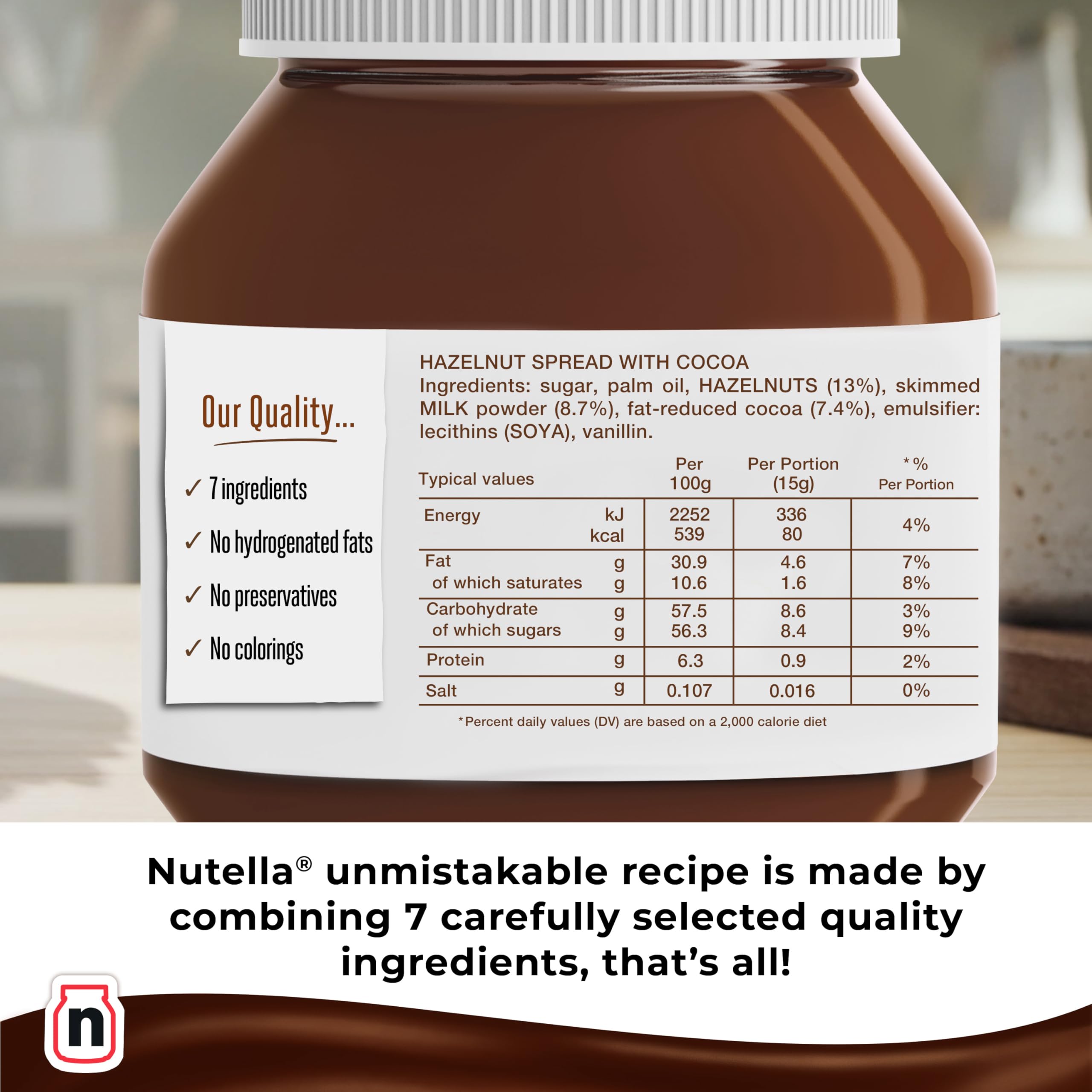 Nutella Hazelnut Spread with Cocoa - Creamy Taste | 630g Jar 6