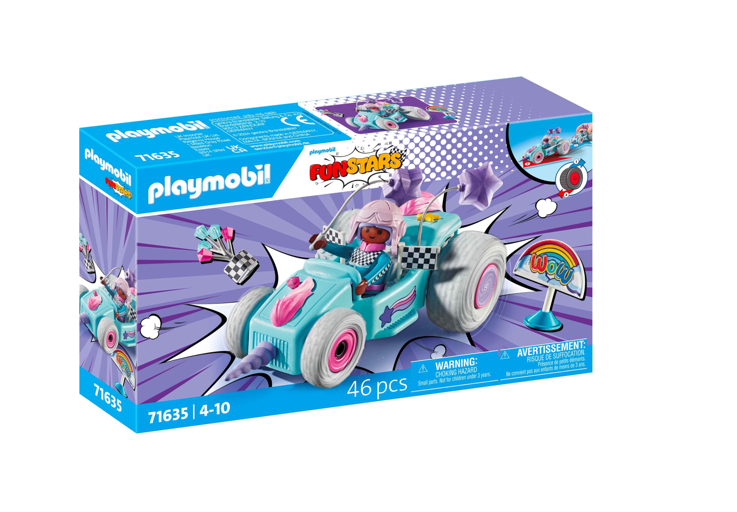 Playmobil Racing Unicorn Playset - Magical Kart with Retractable Motor for Ages 4+ 5