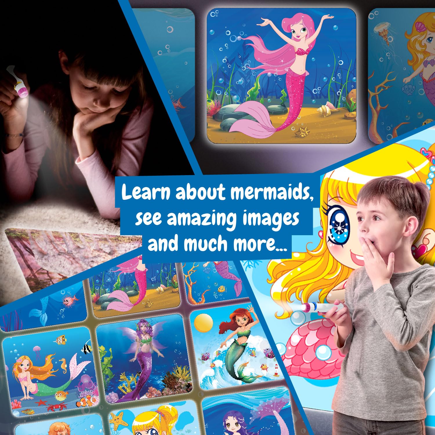 Science4you Mermaids Torch Projector for Kids 4+ - 24 Image Slide Discs & Educational Book 6