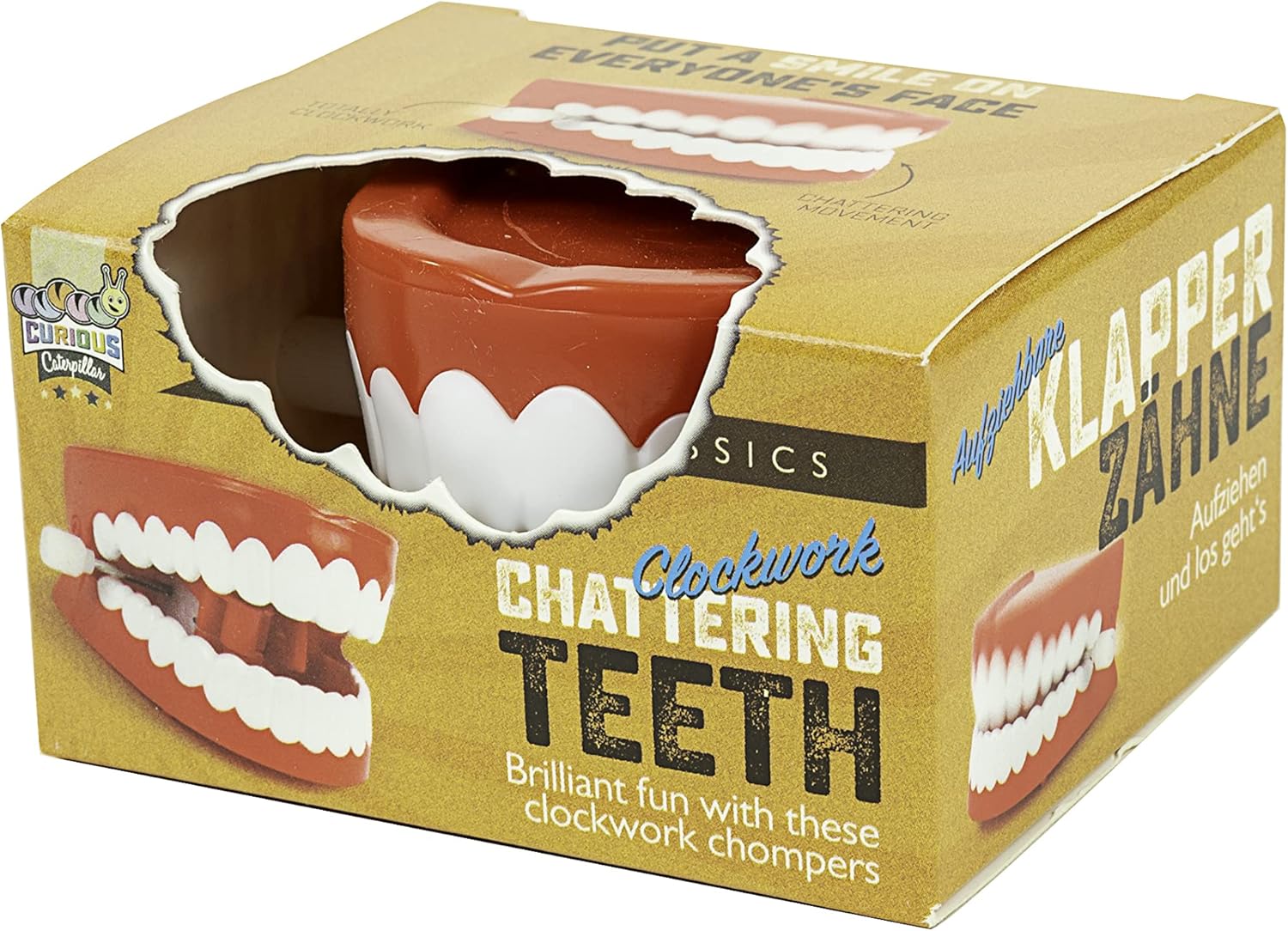 Funtime Gifts 10622 Classic Clockwork Chattering Teeth - Wind-Up Fun for Kids 5