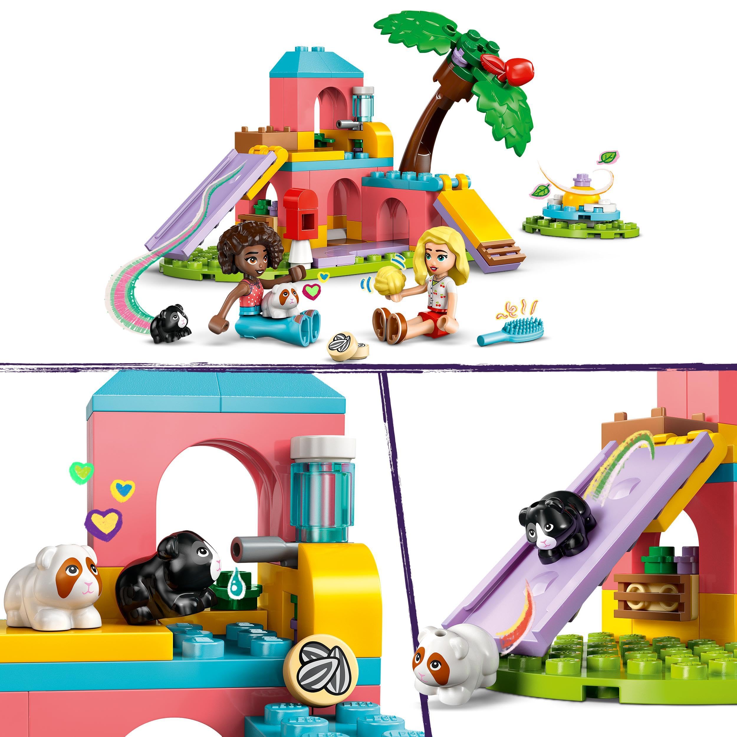 LEGO Friends Guinea Pig Playground Toy - 2 Mini Dolls, 2 Guinea Pig Figures, 86-Piece Building Set for Ages 5+ 3