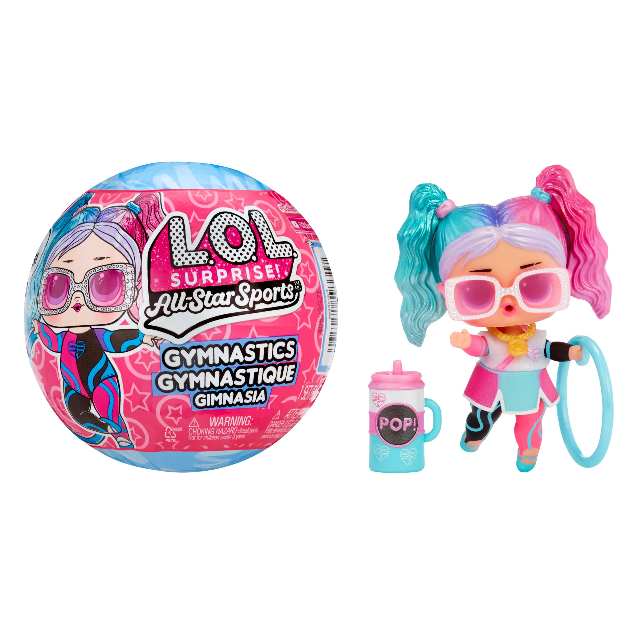 L.O.L. Surprise! All Star Sports - Gymnastics Theme Collectible Doll with Balance Beam Ball & 8 Surprises - Ages 3+