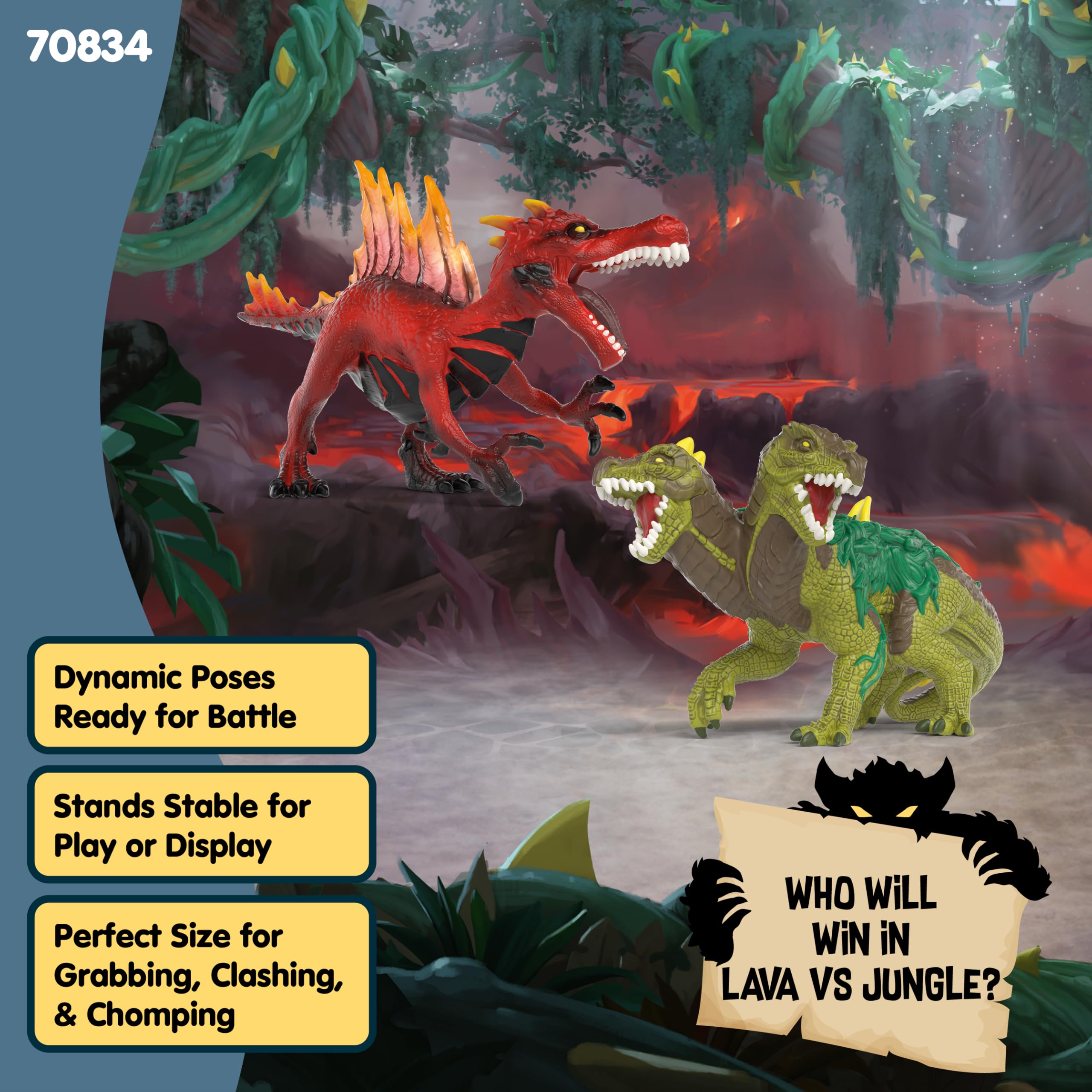 Schleich Eldrador Creatures - 2PC Lava vs Jungle World Playset | Model 70834 | Ages 3+ 5