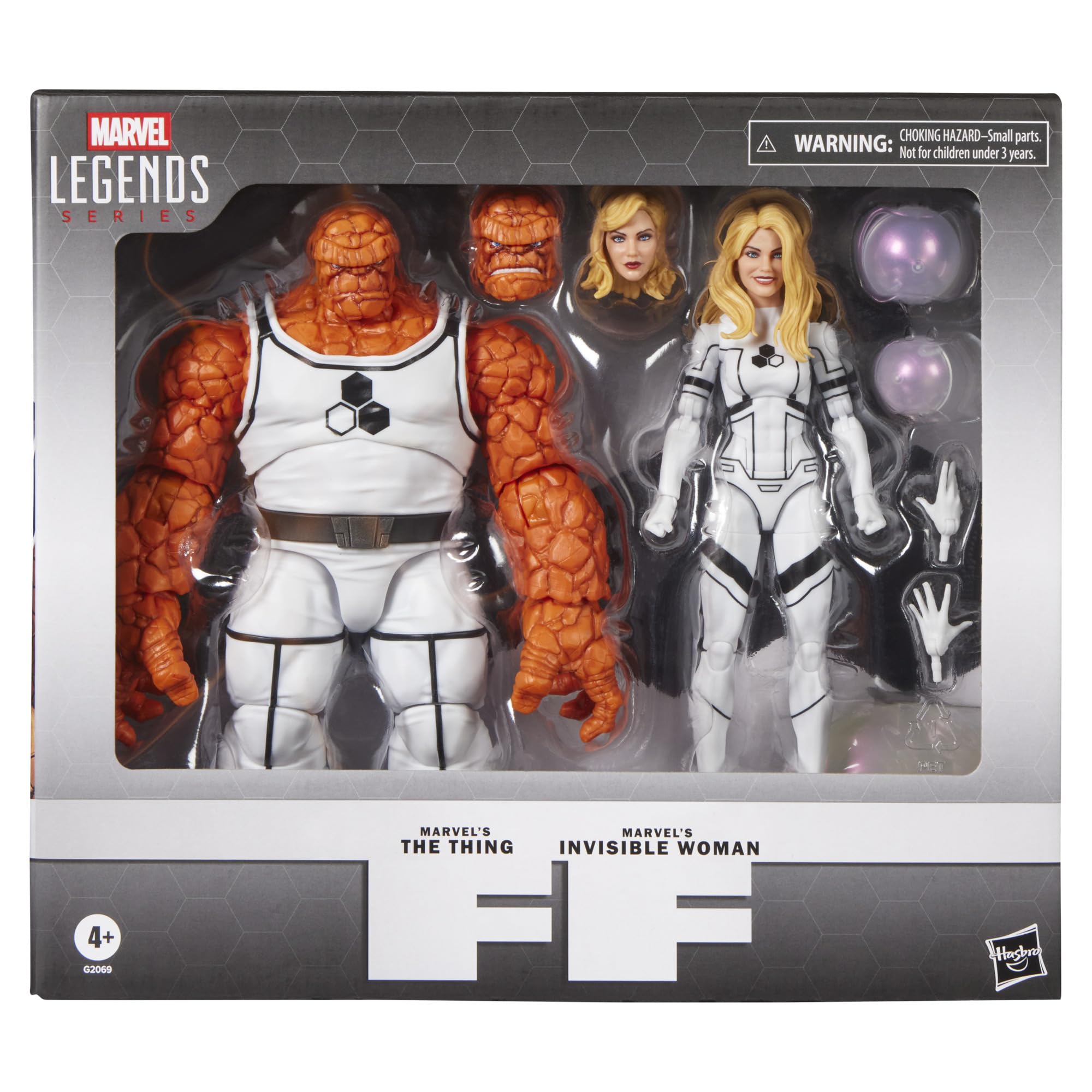 Marvel Legends Future Foundation The Thing & Invisible Woman 6-Inch Action Figures - 2 Figures, 9 Accessories, 20+ Points of Articulation 1
