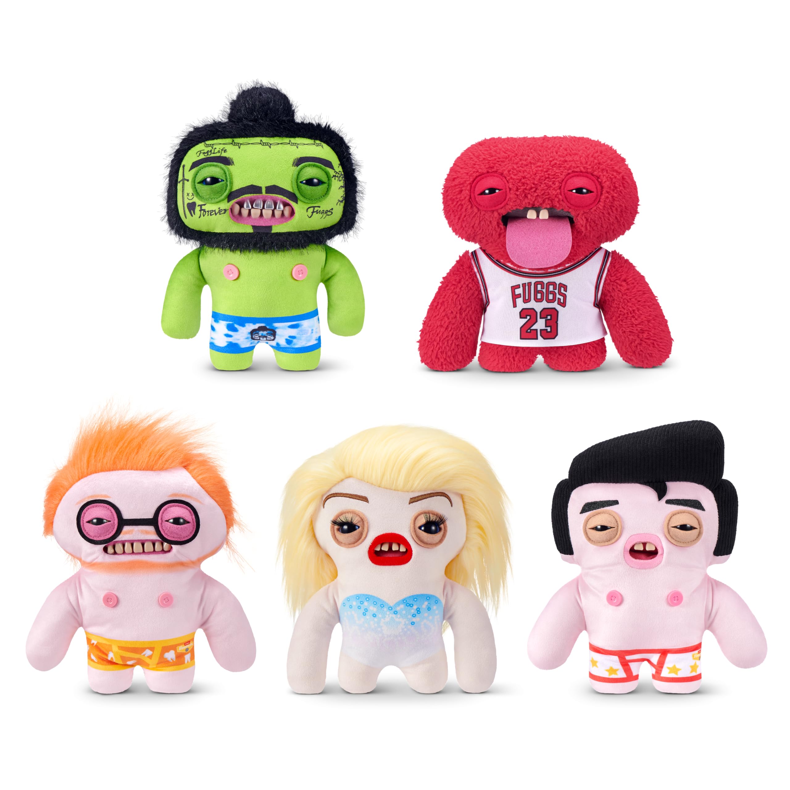 Fuggler Fugg Stars Greazee Plush Toy - 9-Inch/24cm Soft Monster Doll for Ages 4+