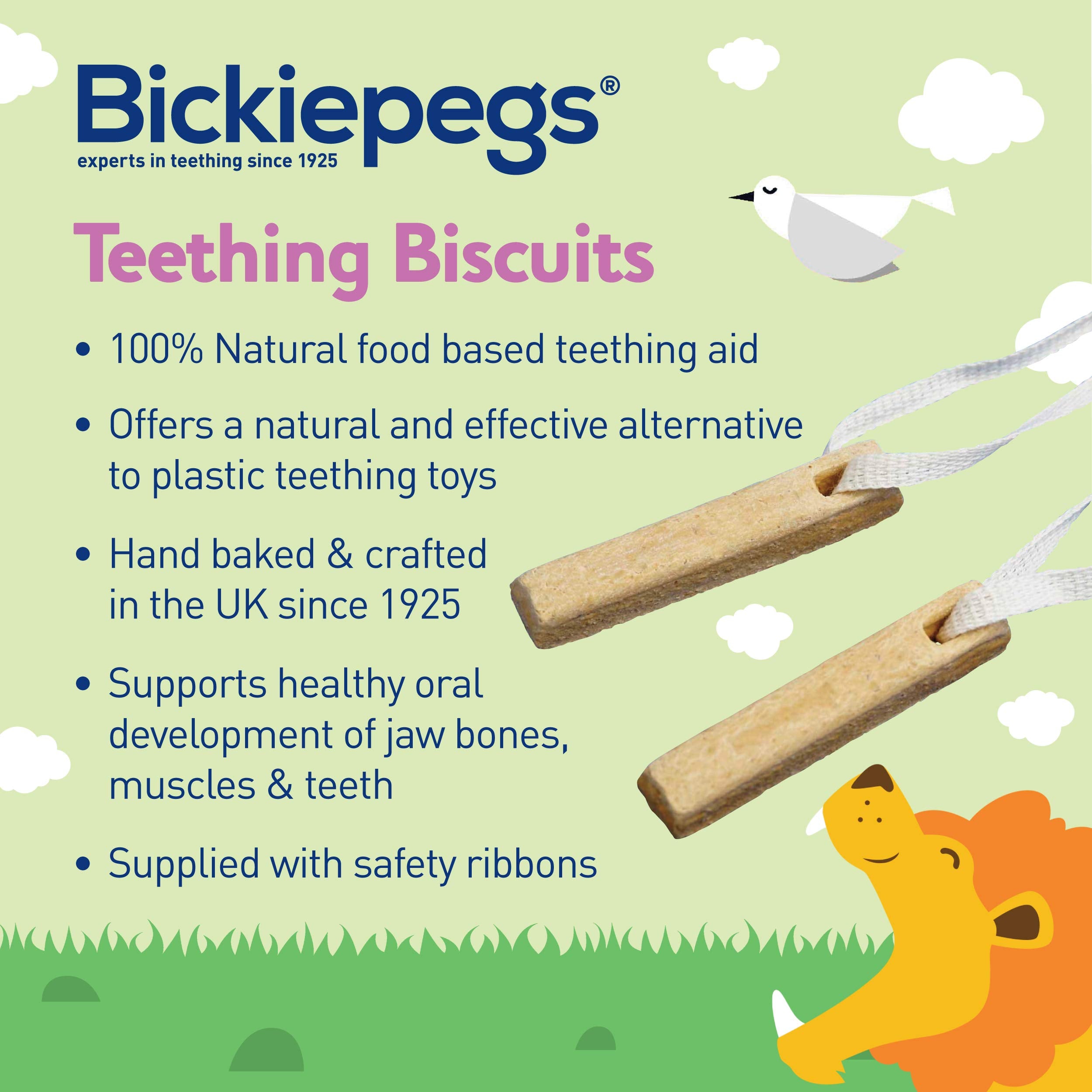 Bickiepegs - Natural 9 Teething Biscuits for Babies (38 g) 5