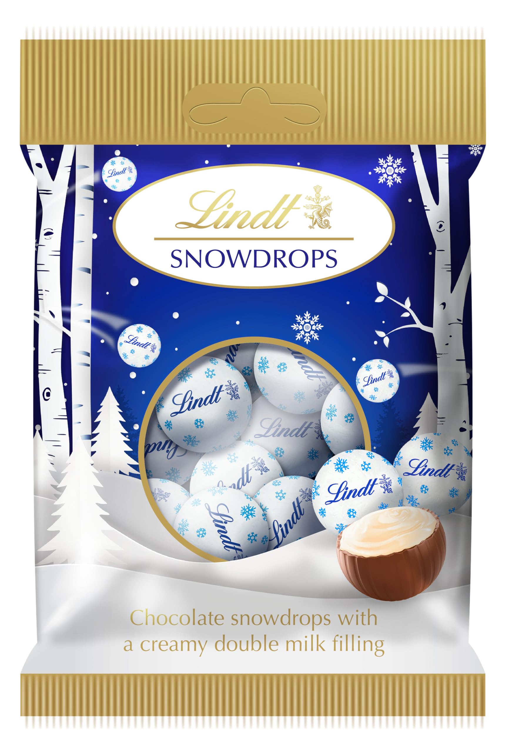 Lindt Schneeglöckchen Milch- und weiße Schokoladentrüffel – 70 g – Weihnachtsgeschenk 2025