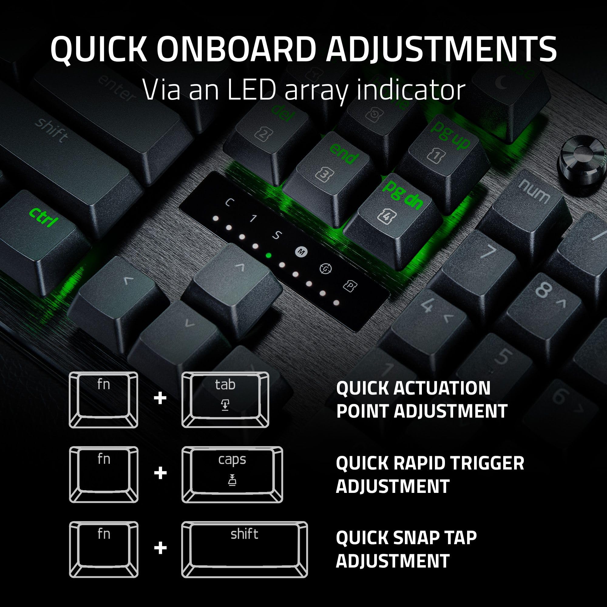 Razer Huntsman V3 Pro - Analog Optical Gaming Keyboard - Rapid Trigger & Snap Tap - UK Layout | Black 7
