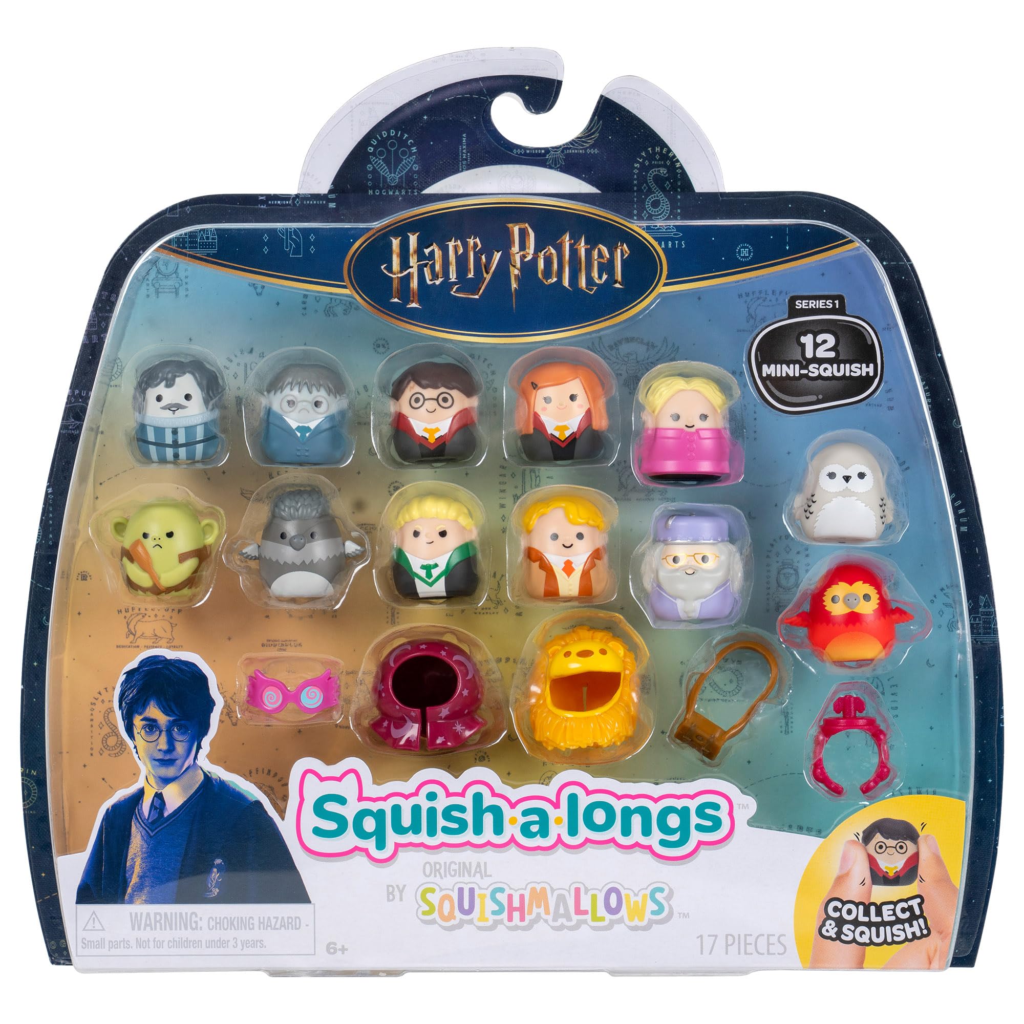 Squish-a-longs Harry Potter Mini-Squish + Accessory 12-Pack - Collectible Characters with Ring Attachments 9