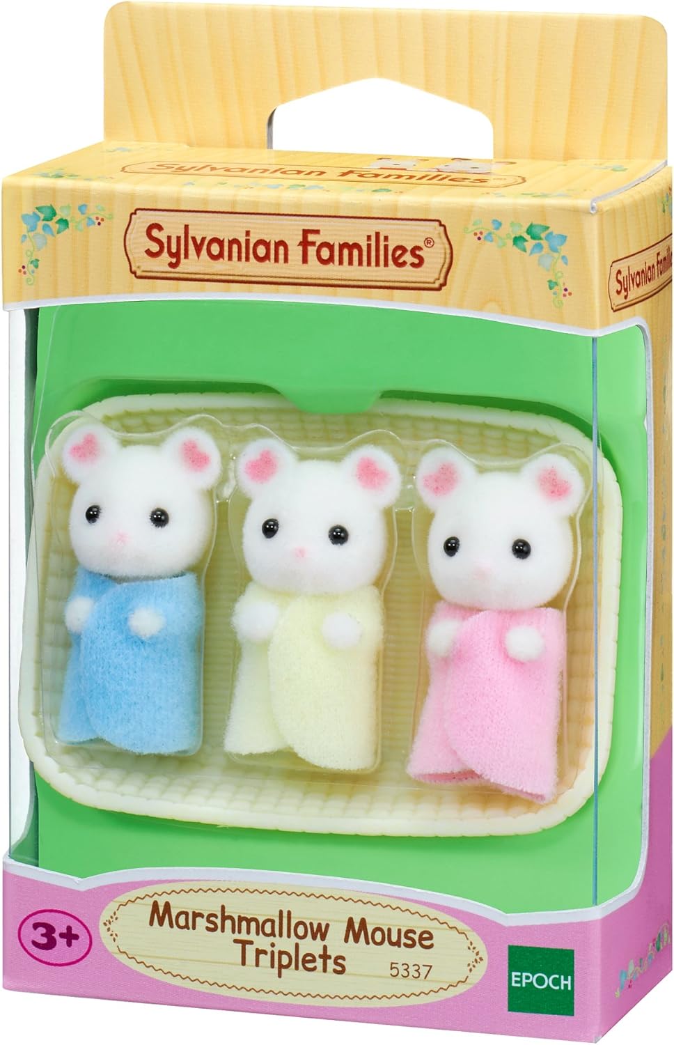 Sylvanian Families - Marshmallow Mouse Triplets Playset for Kids 3+
